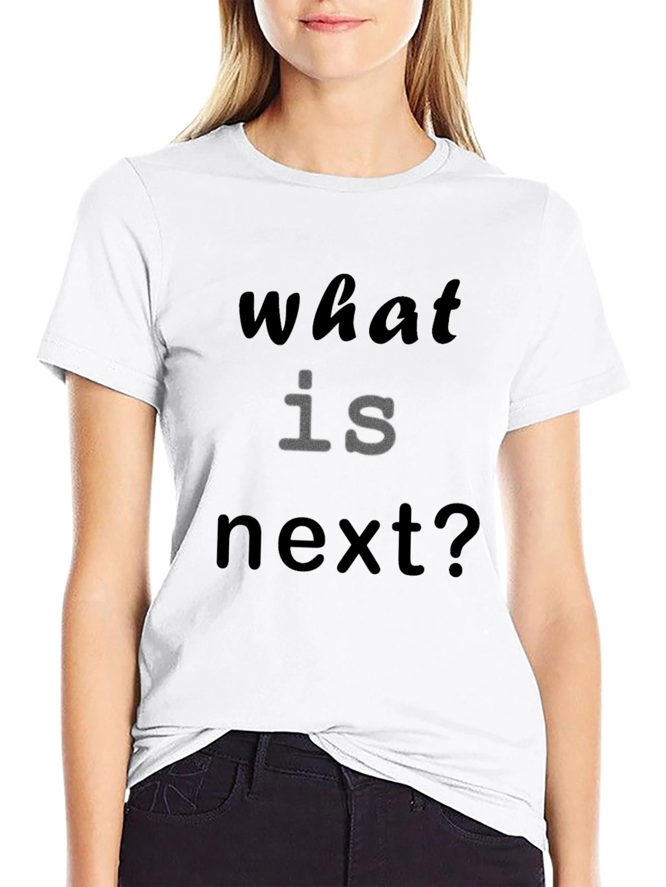 What Is Next? Black Graphic Tee