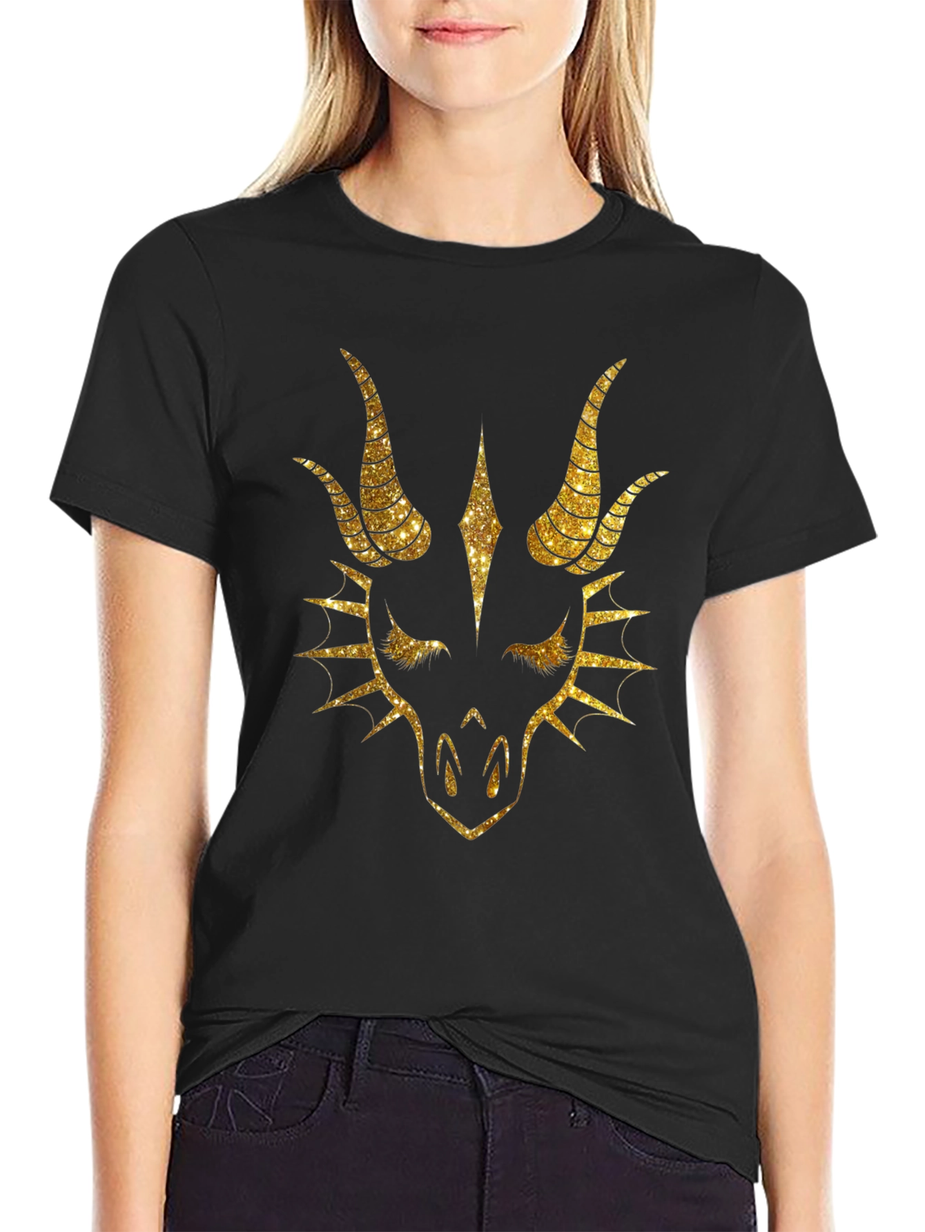 Dragon Graphic Tee - Bold Metallic Design