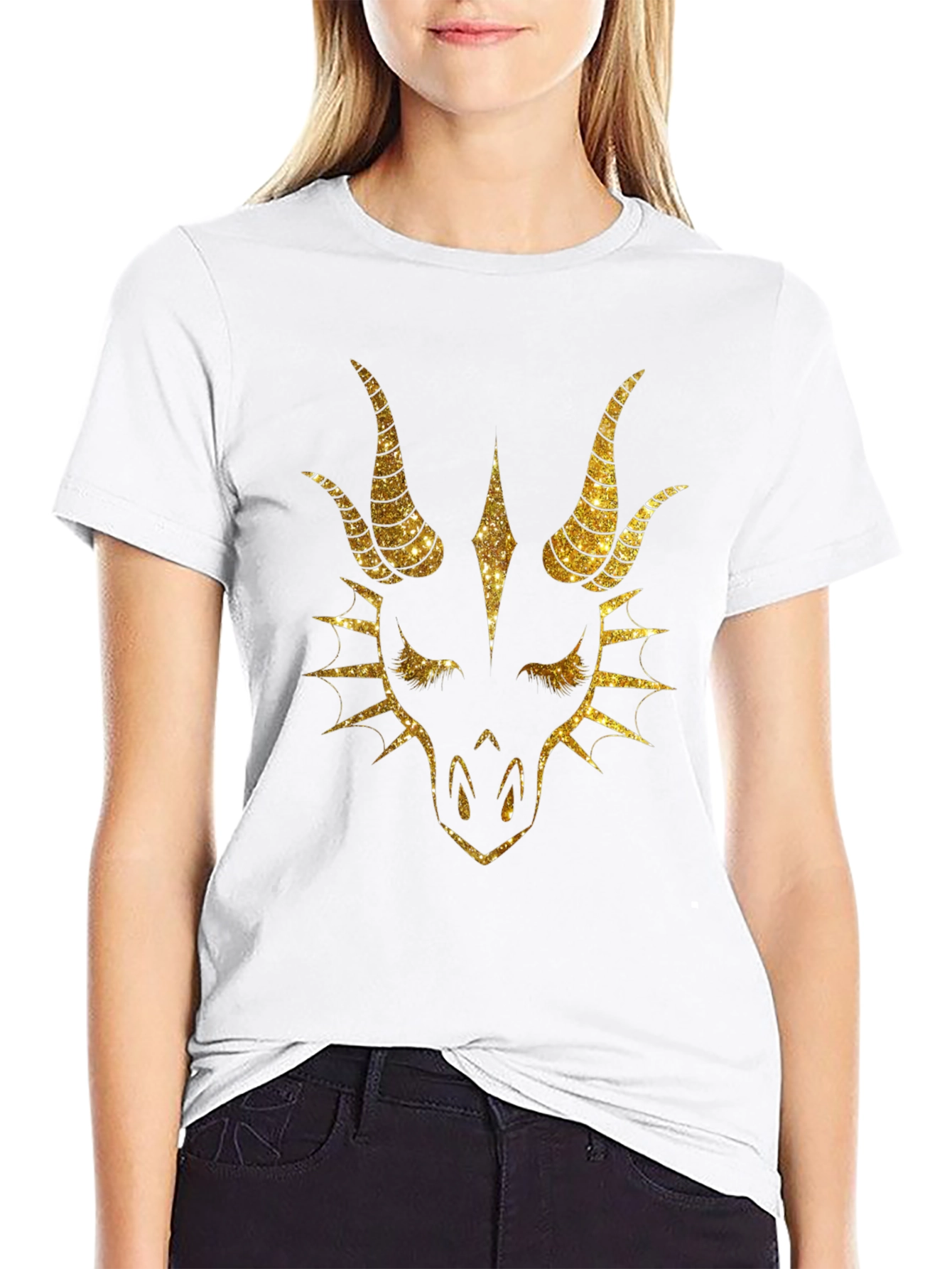 Dragon Graphic Tee - Bold Metallic Design
