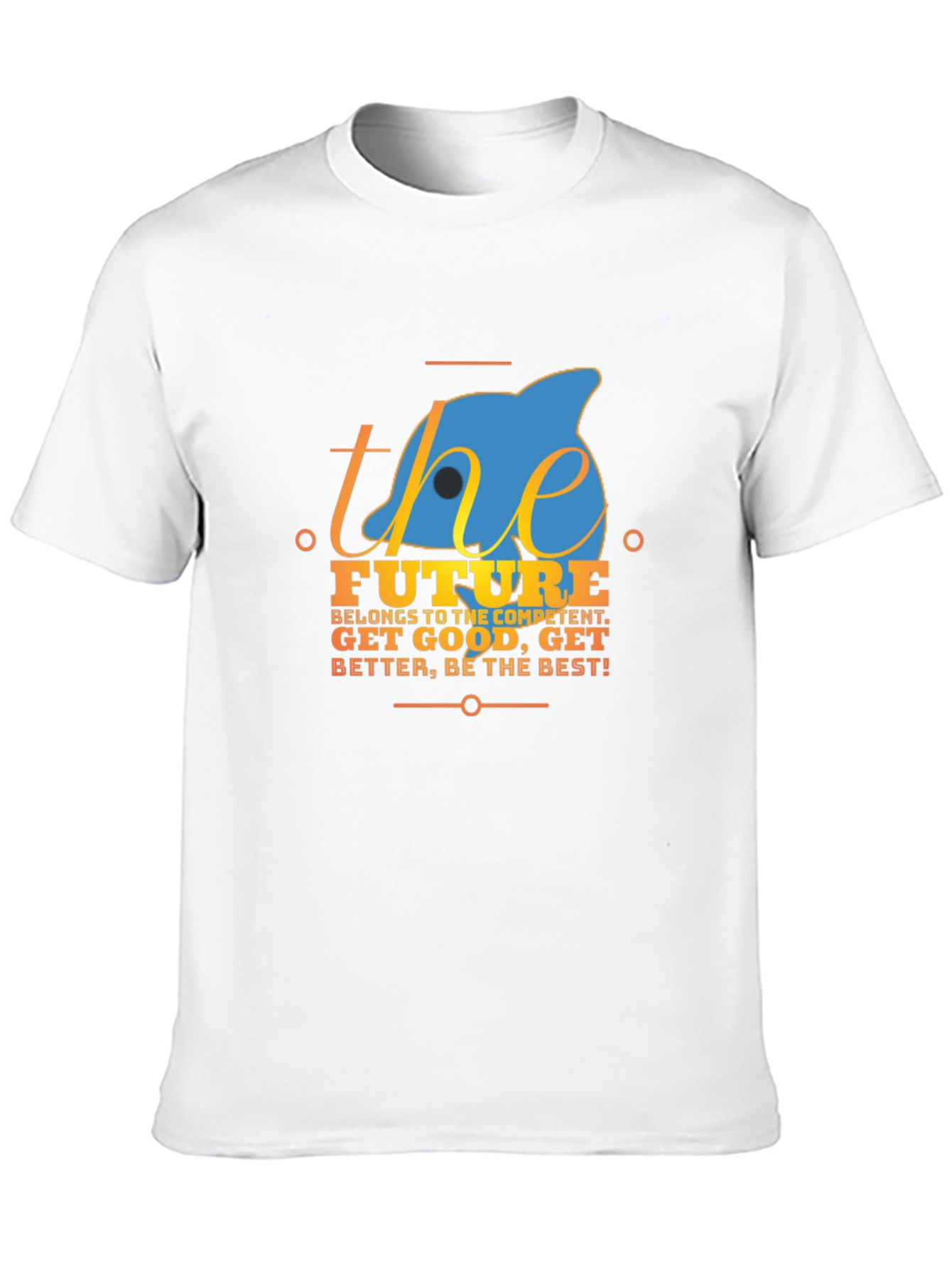 Motivational The Future Graphic Black T-Shirt
