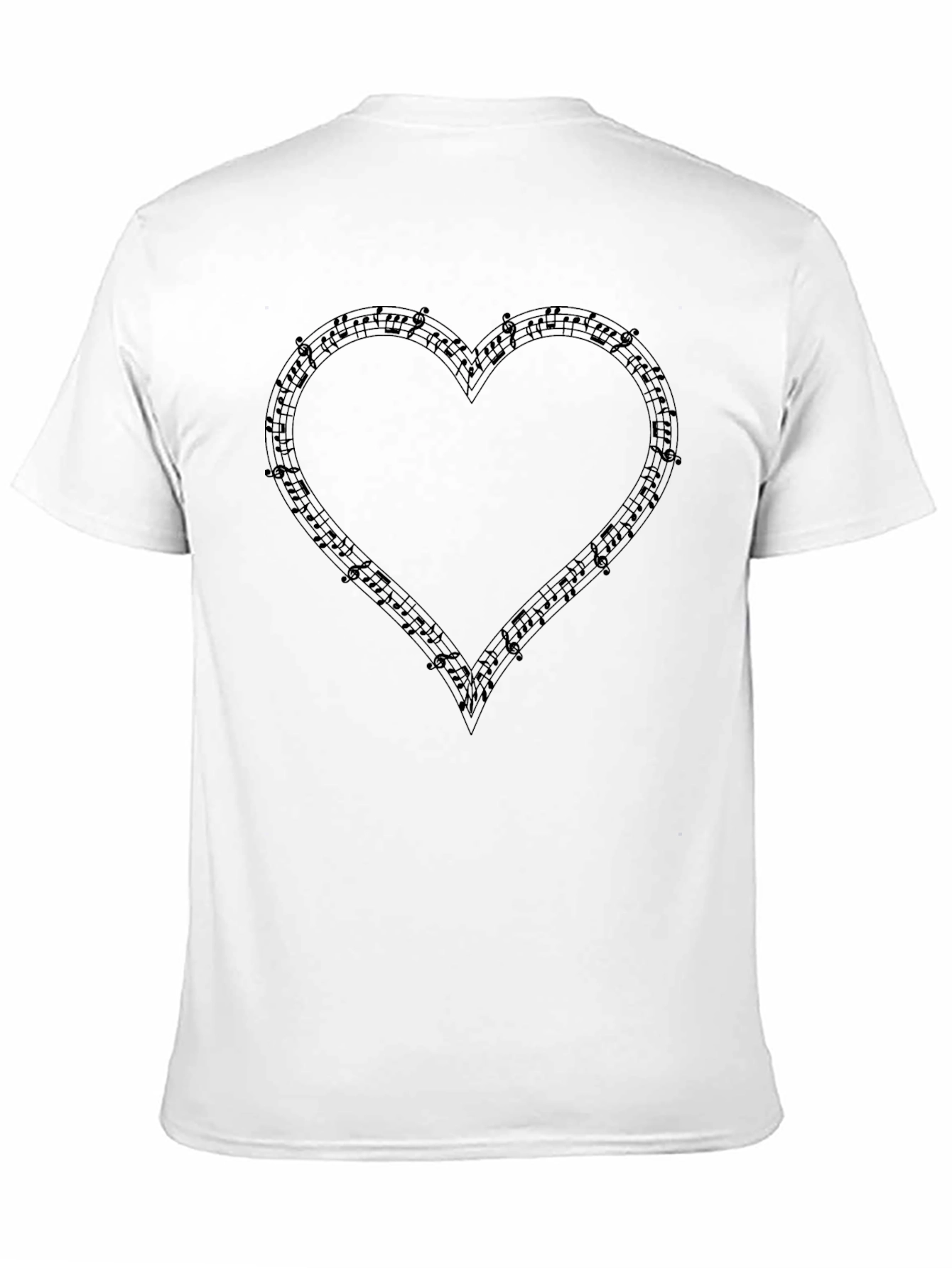 Musical Heart Graphic T-Shirt - Black