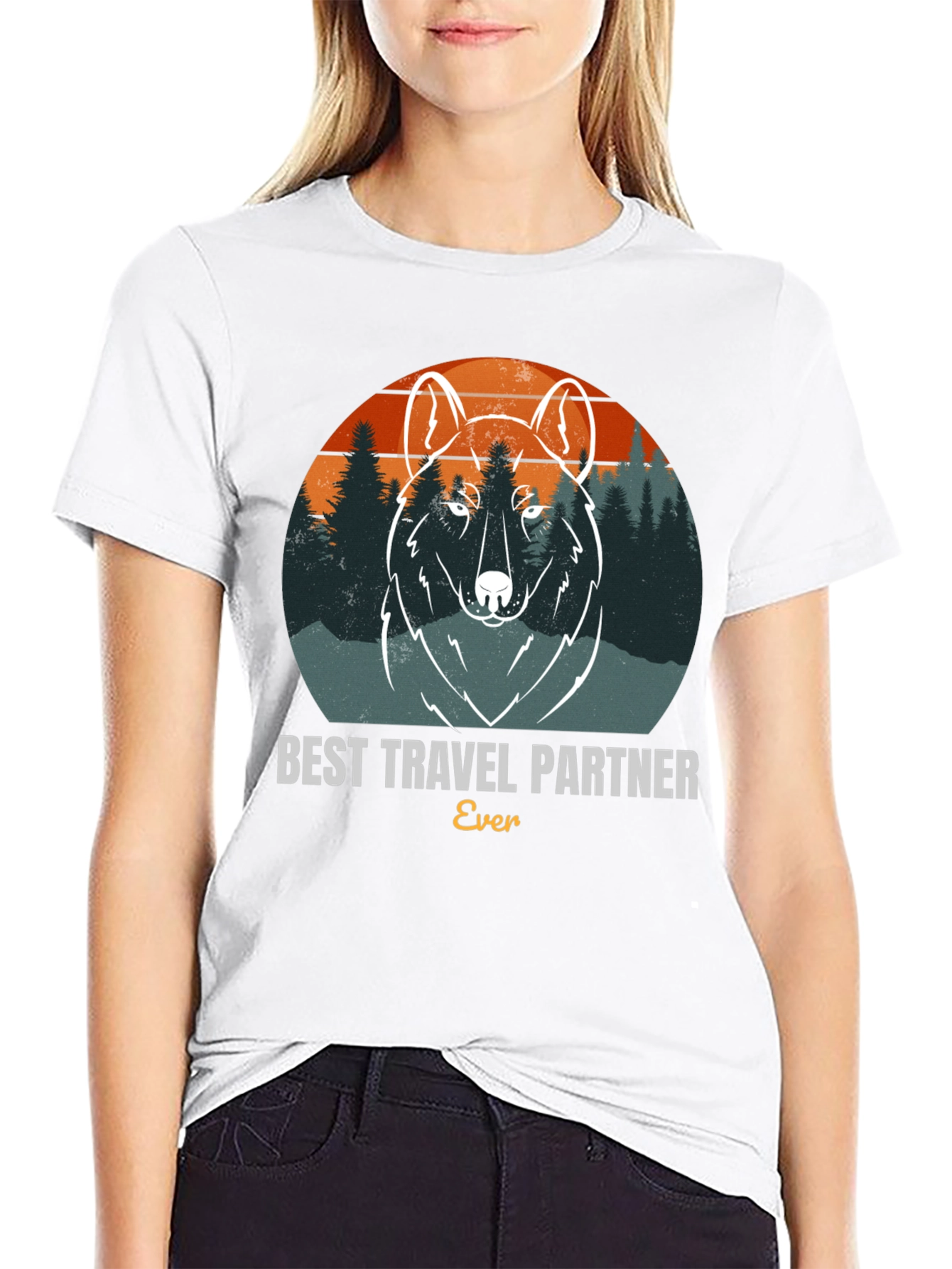 Best Travel Partner Wolf Graphic Tee