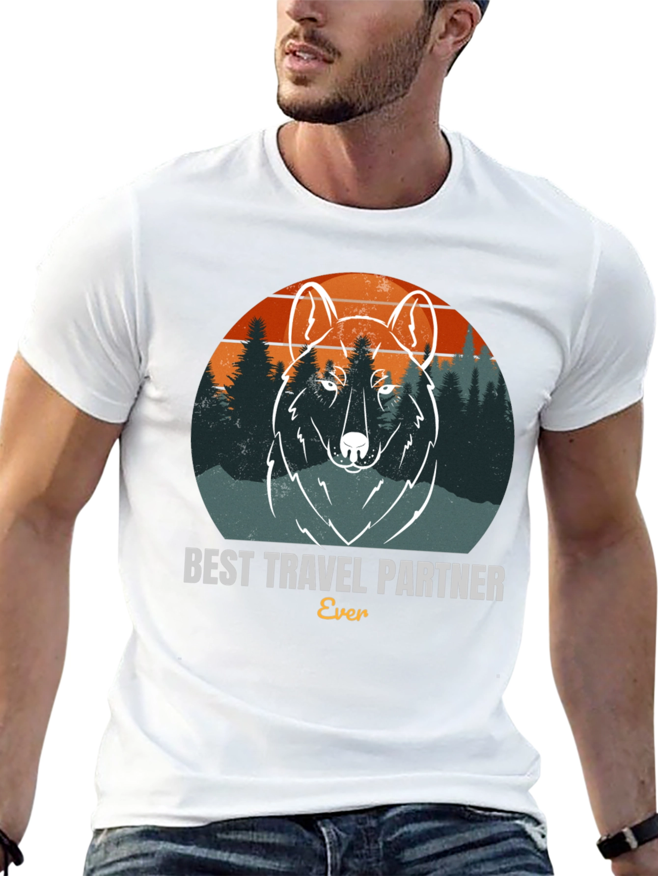 Best Travel Partner Wolf Graphic Tee