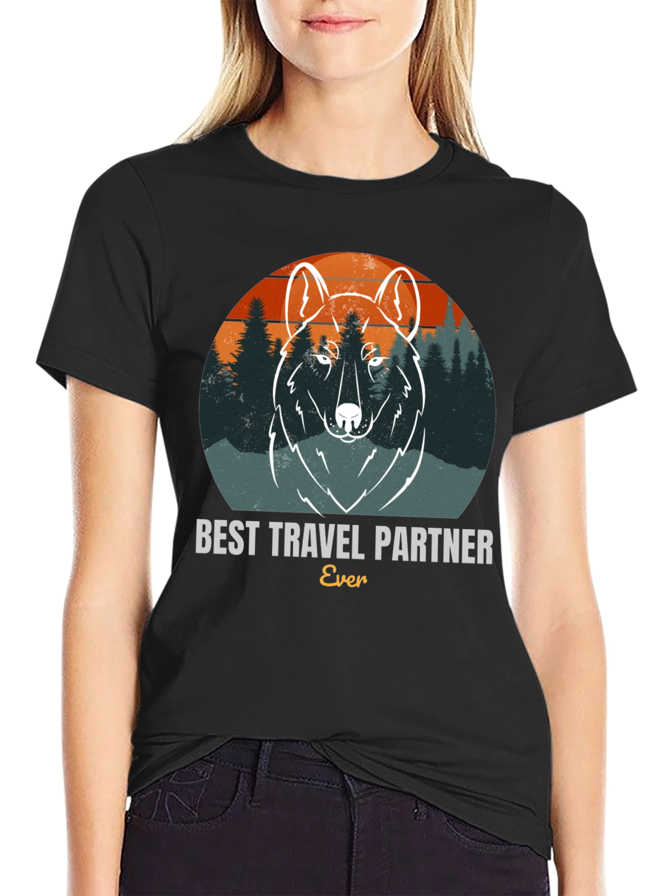 Best Travel Partner Wolf Graphic Tee