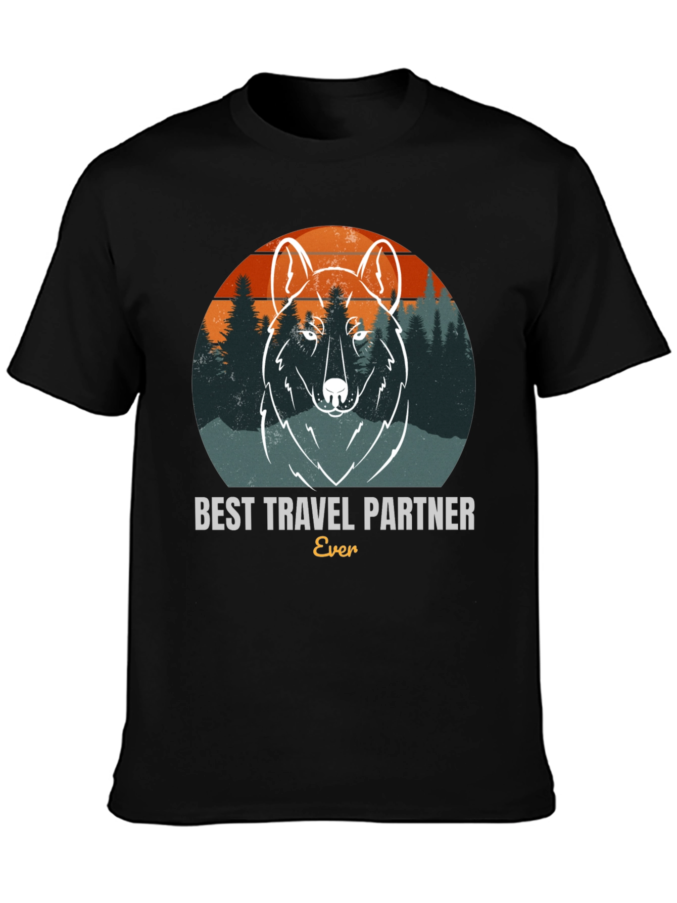 Best Travel Partner Wolf Graphic Tee