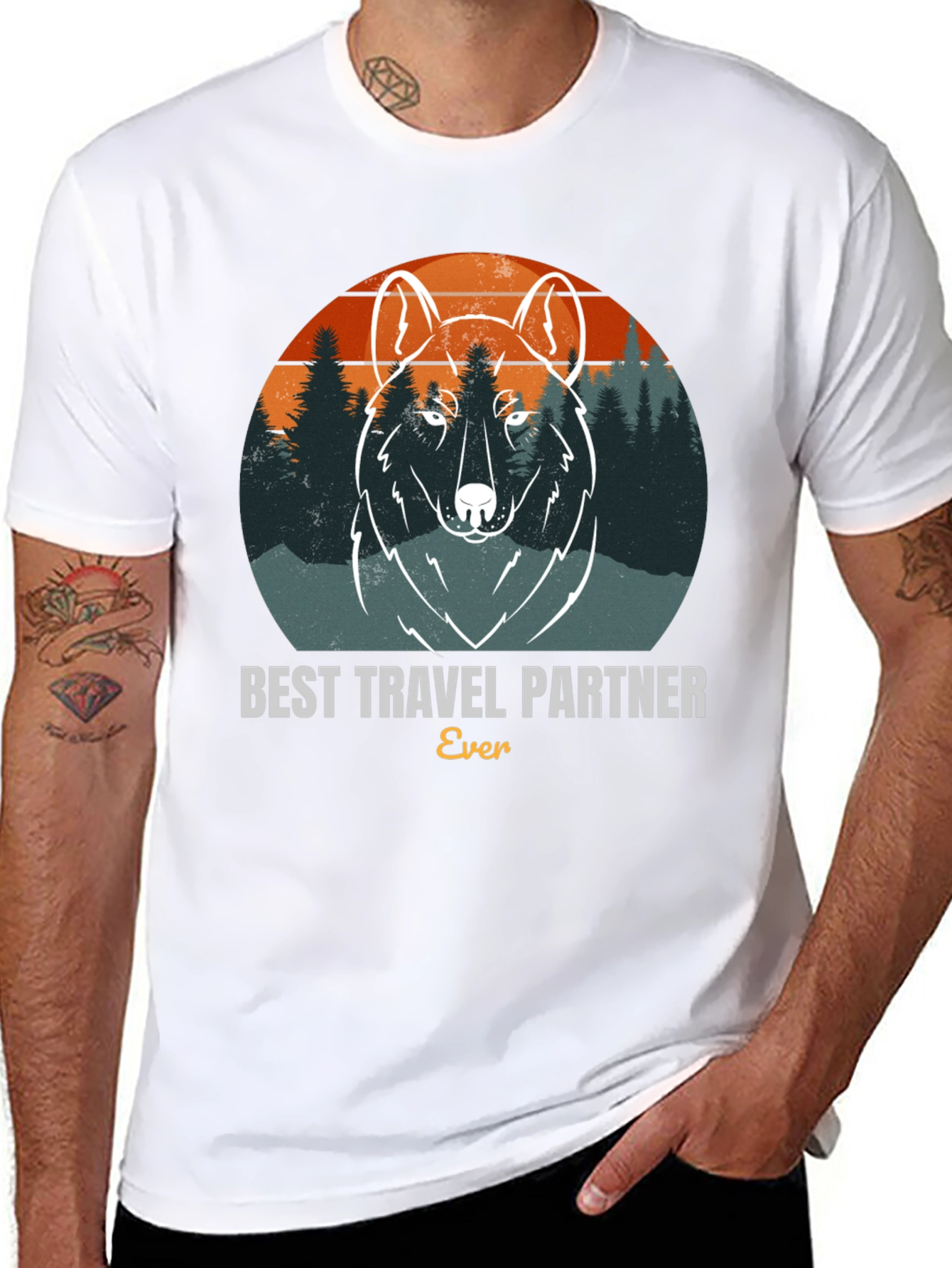 Best Travel Partner Wolf Graphic Tee