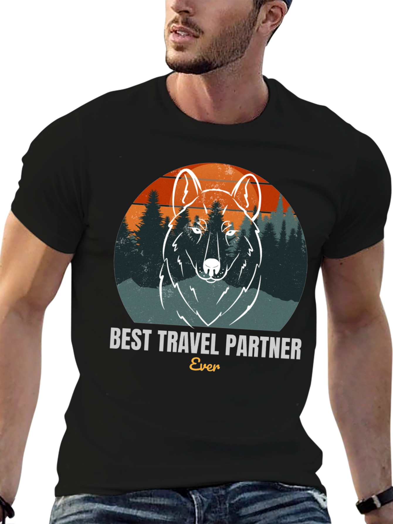 Best Travel Partner Wolf Graphic Tee