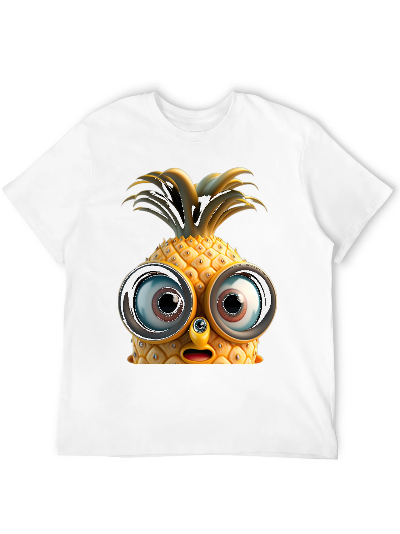 Pineapple Face Graphic Tee - Funny Fruit T-Shirt