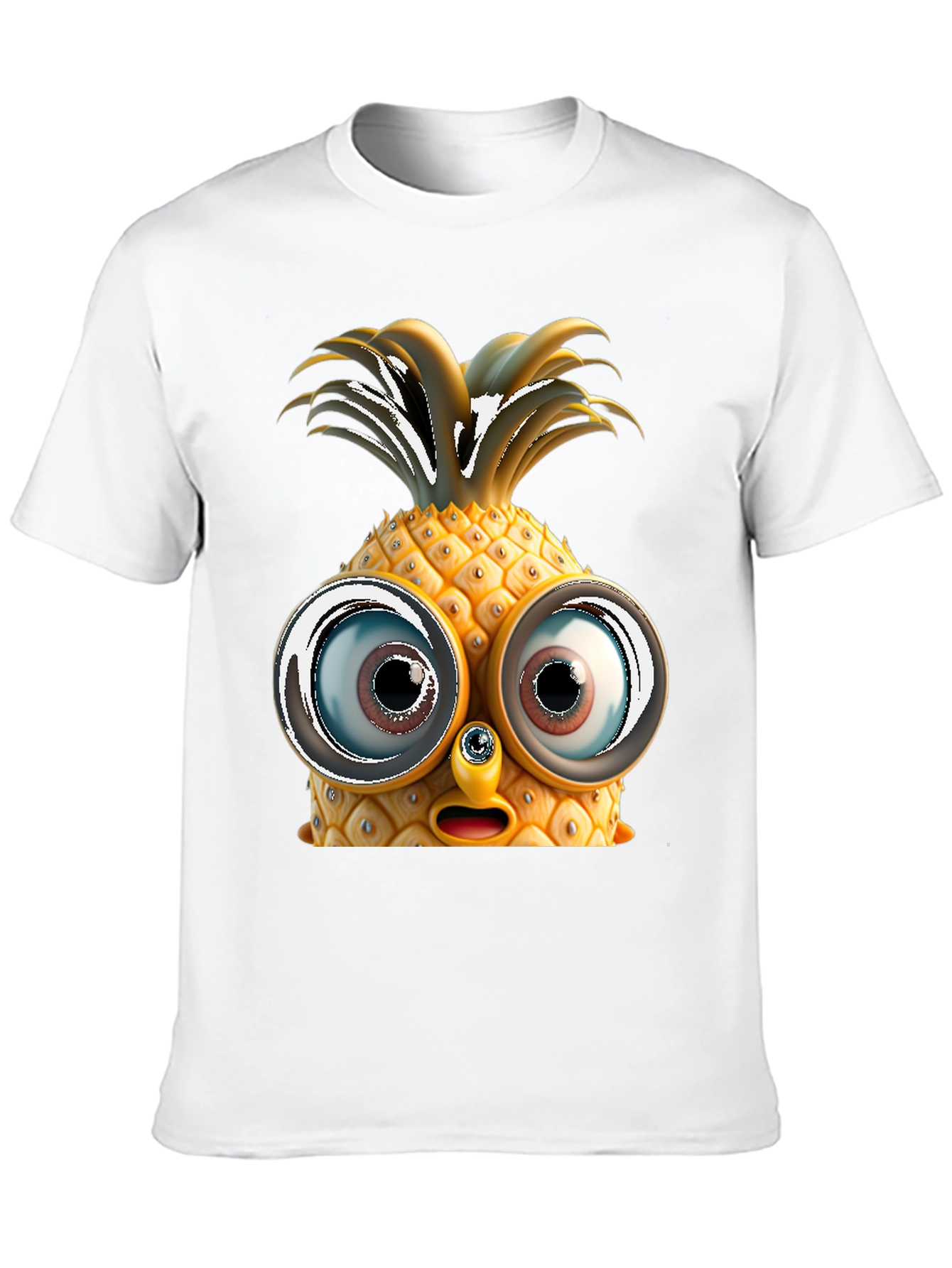 Pineapple Face Graphic Tee - Funny Fruit T-Shirt