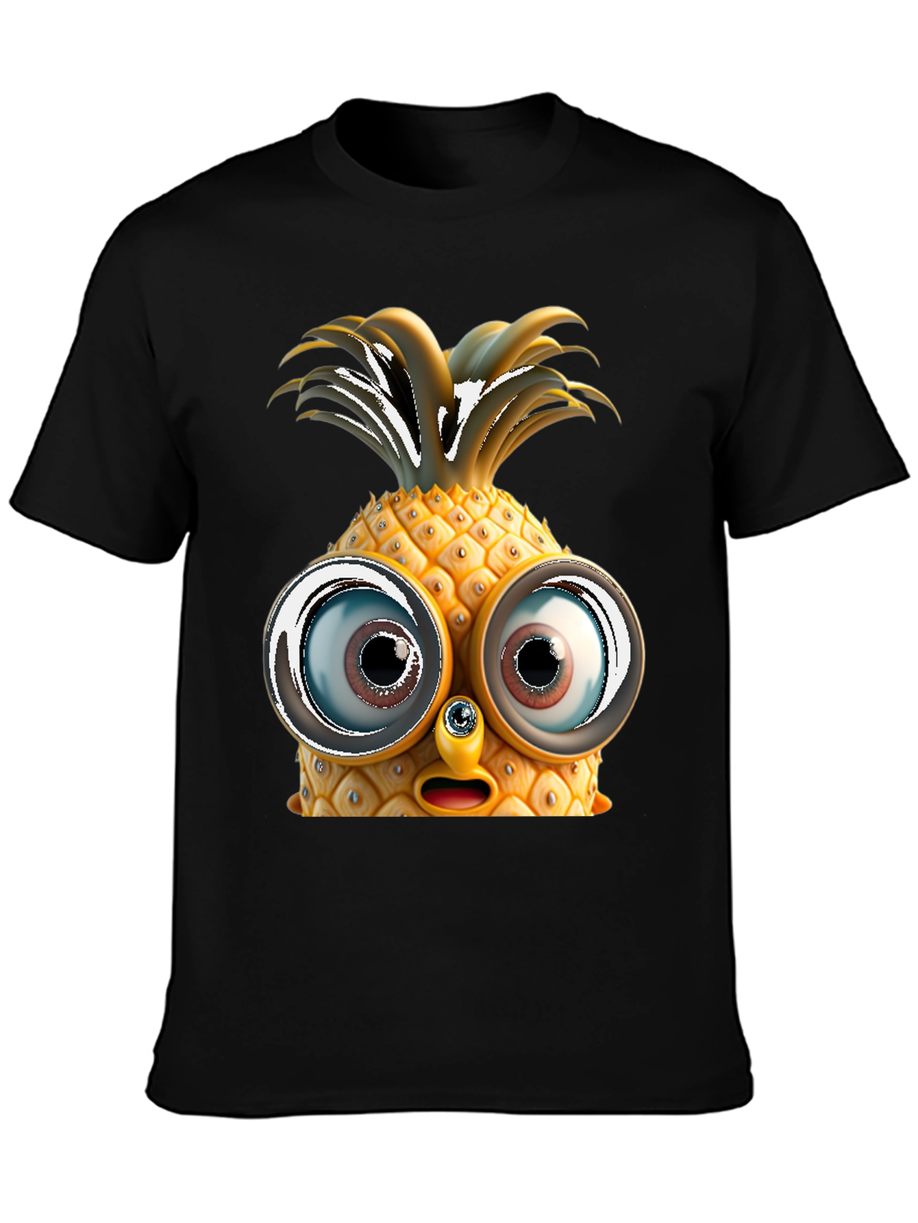 Pineapple Face Graphic Tee - Funny Fruit T-Shirt