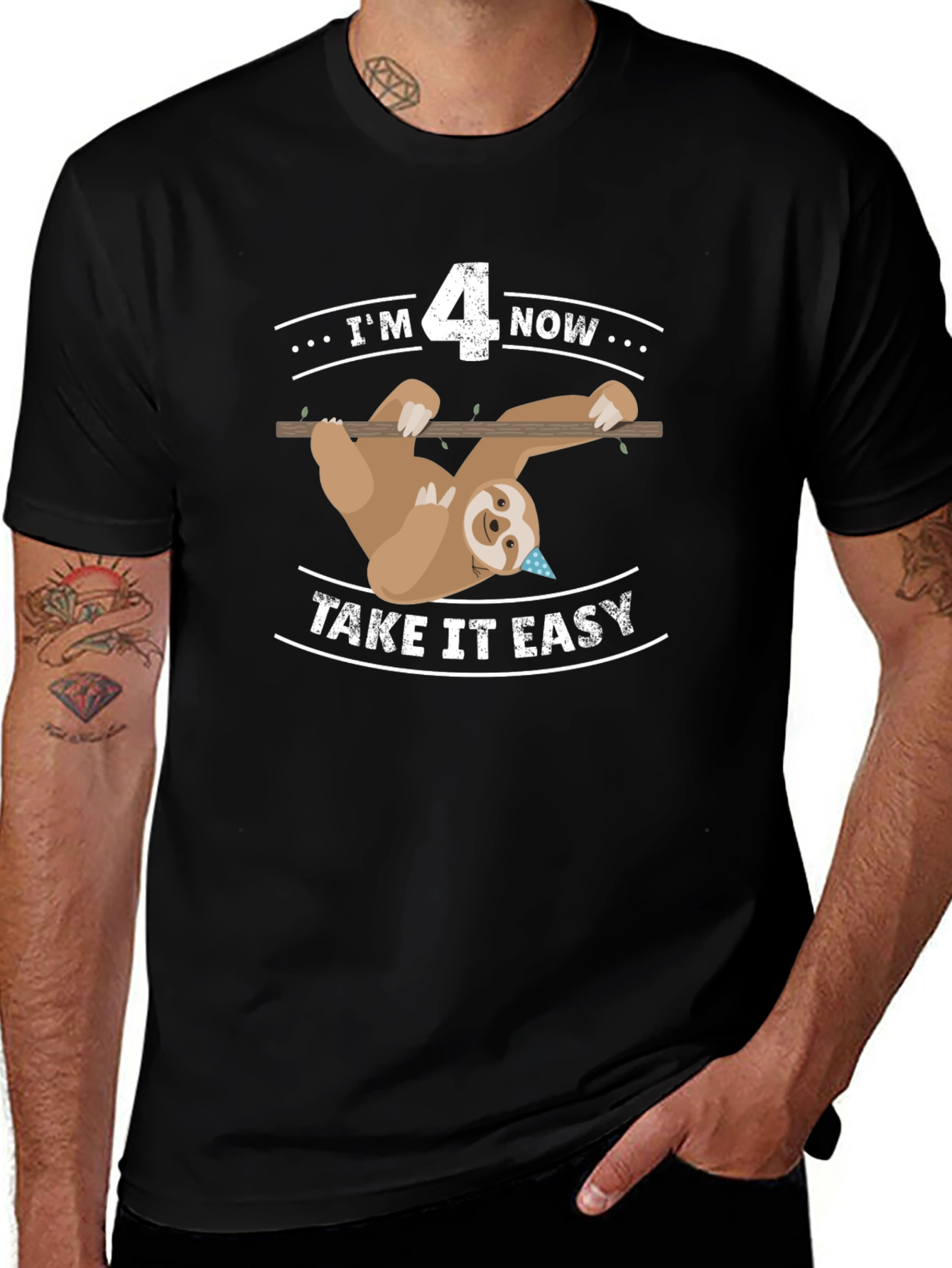 Im 4 Now Sloth Birthday T-Shirt