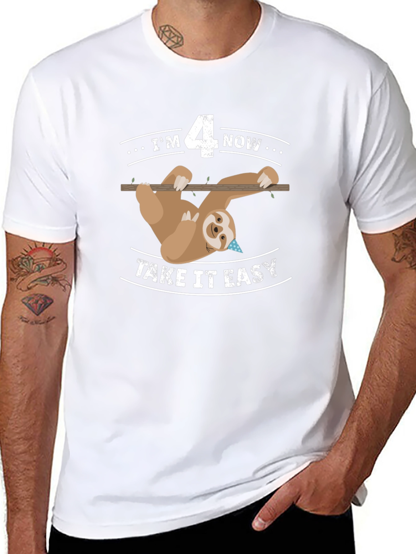 Im 4 Now Sloth Birthday T-Shirt