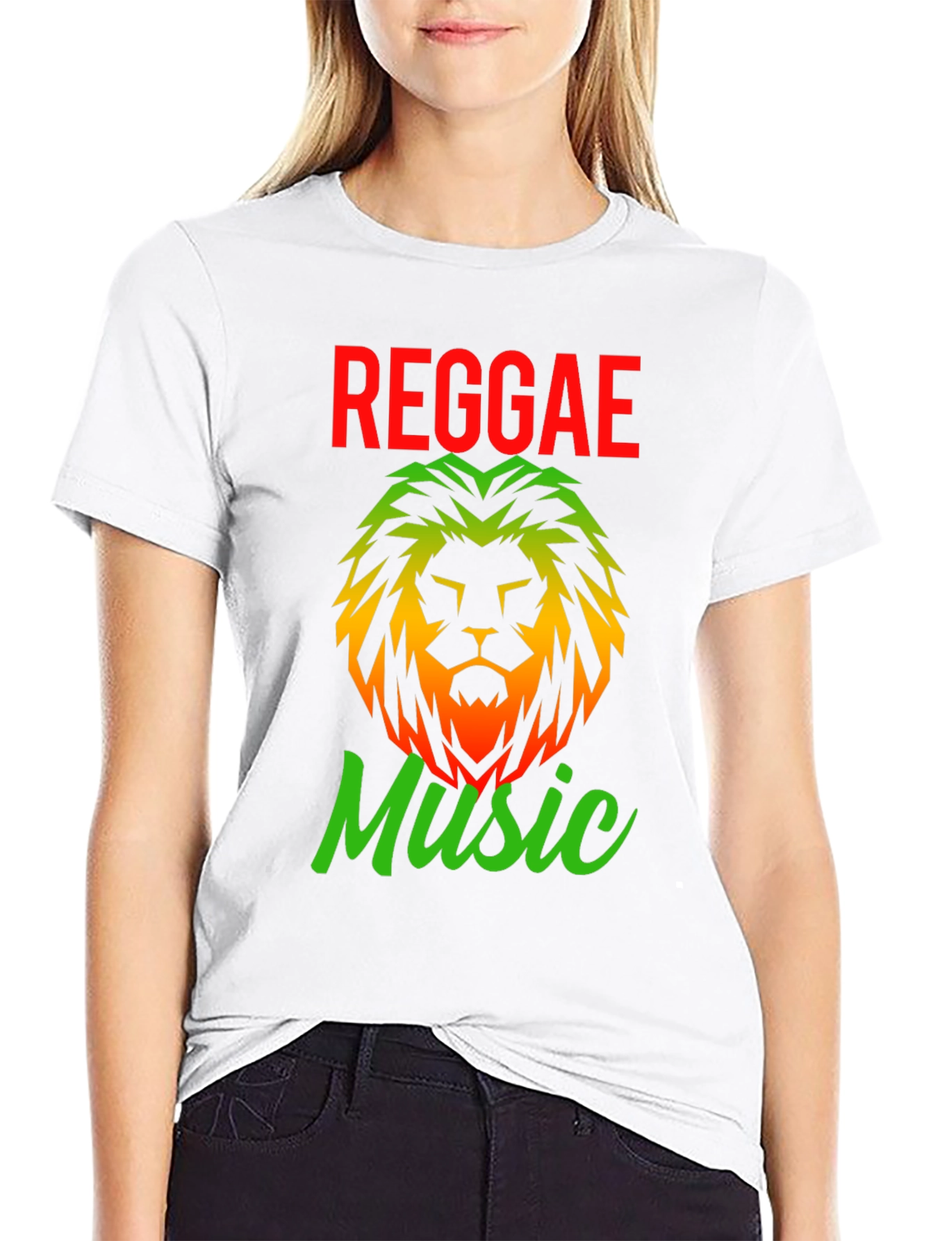 Reggae Music Lion Graphic T-Shirt