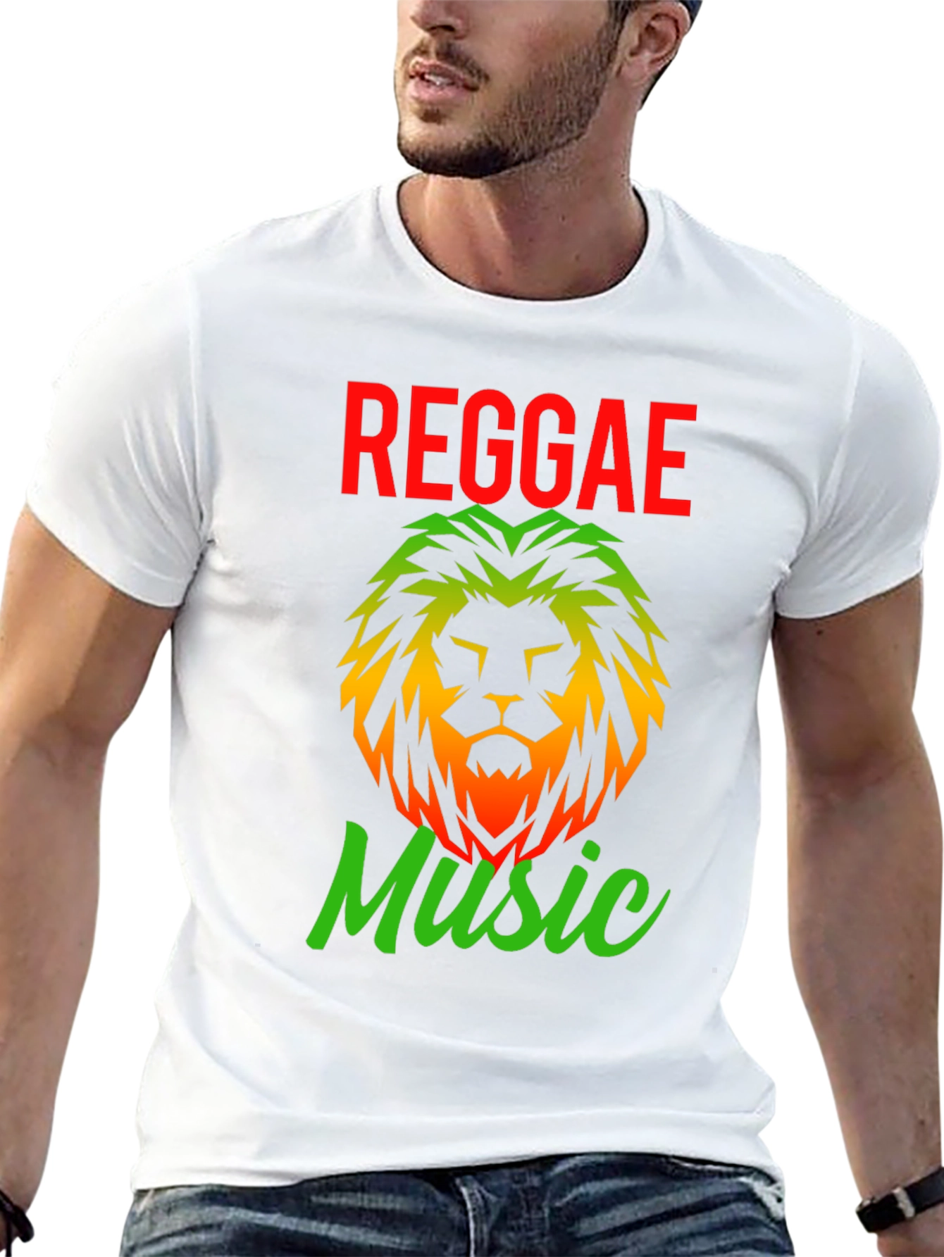 Reggae Music Lion Graphic T-Shirt