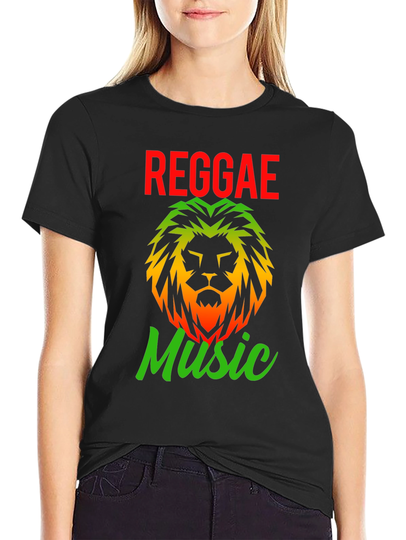 Reggae Music Lion Graphic T-Shirt