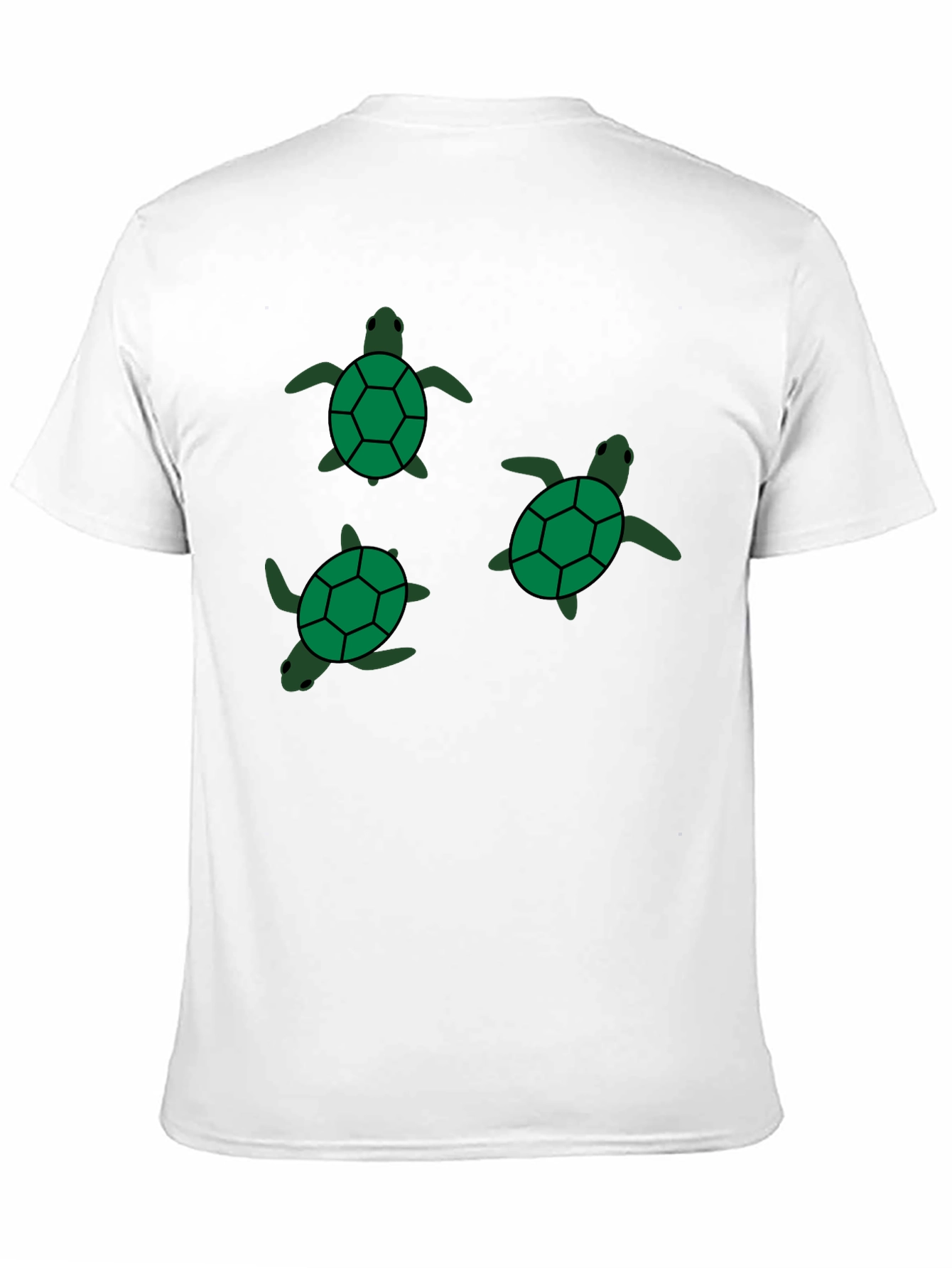 Black T-Shirt with Turtle Print