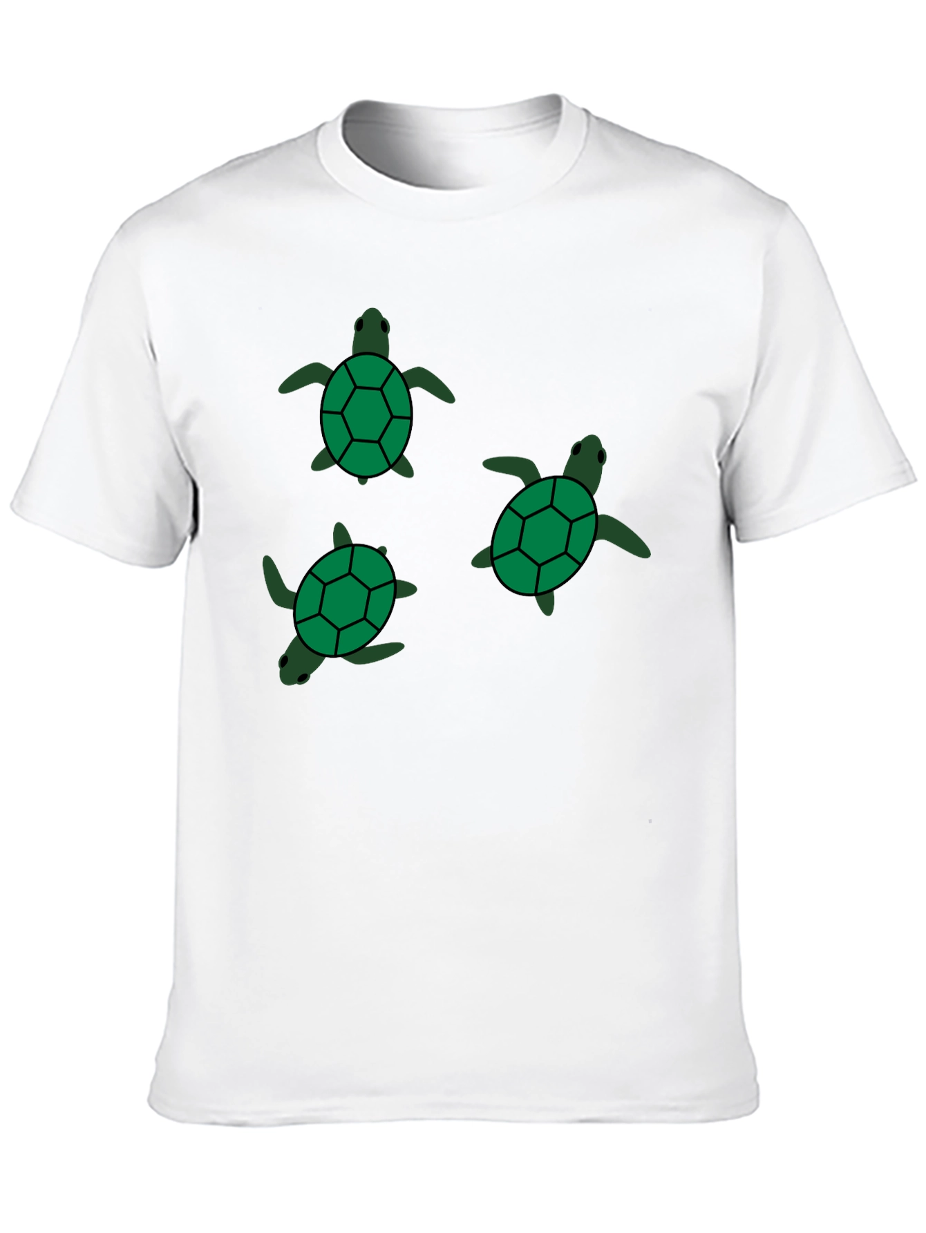 Black T-Shirt with Turtle Print