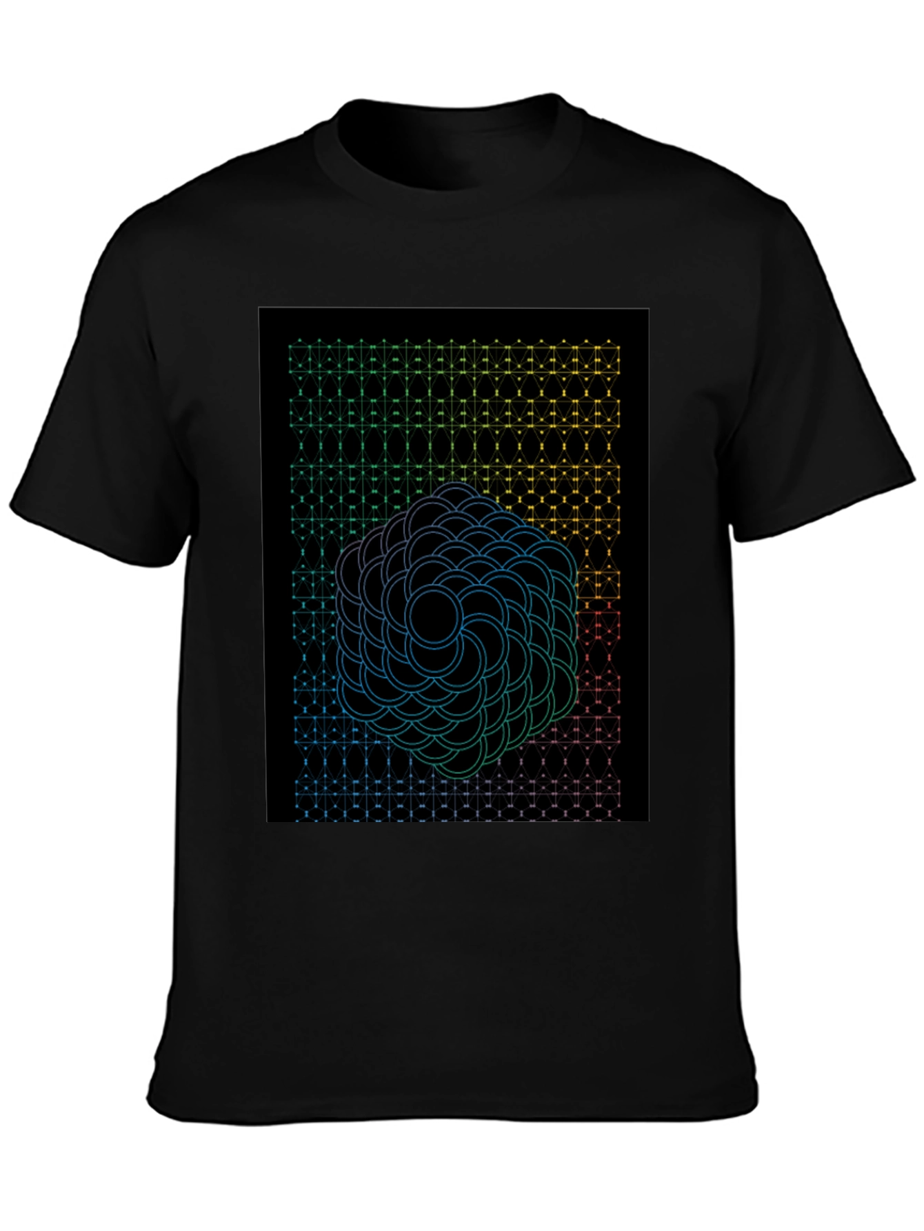 Geometric Circle T-Shirt - Black