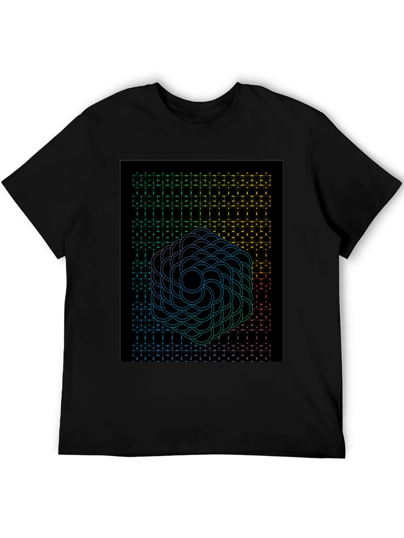 Geometric Circle T-Shirt - Black