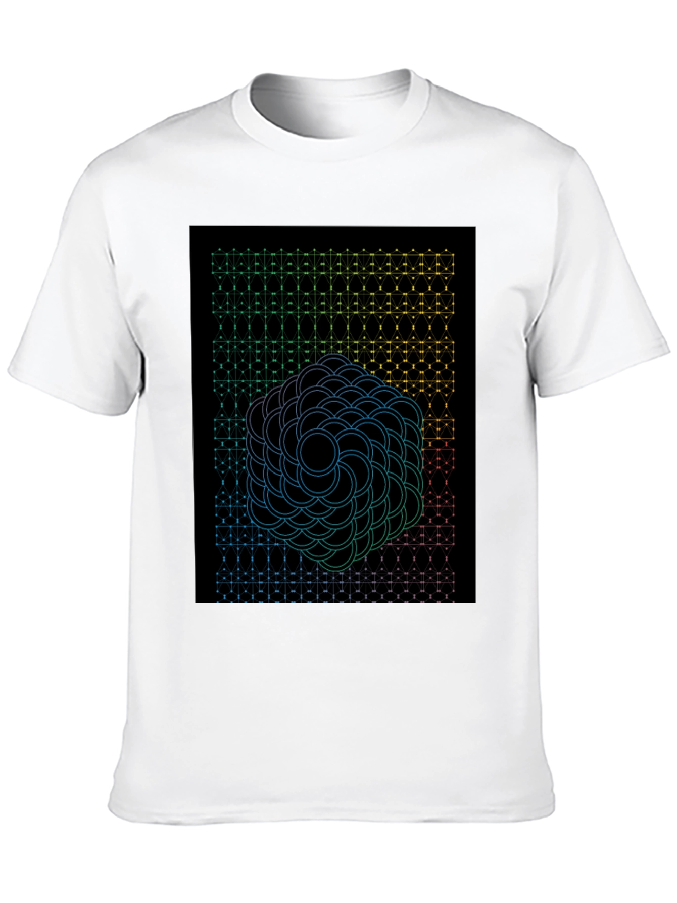 Geometric Circle T-Shirt - Black