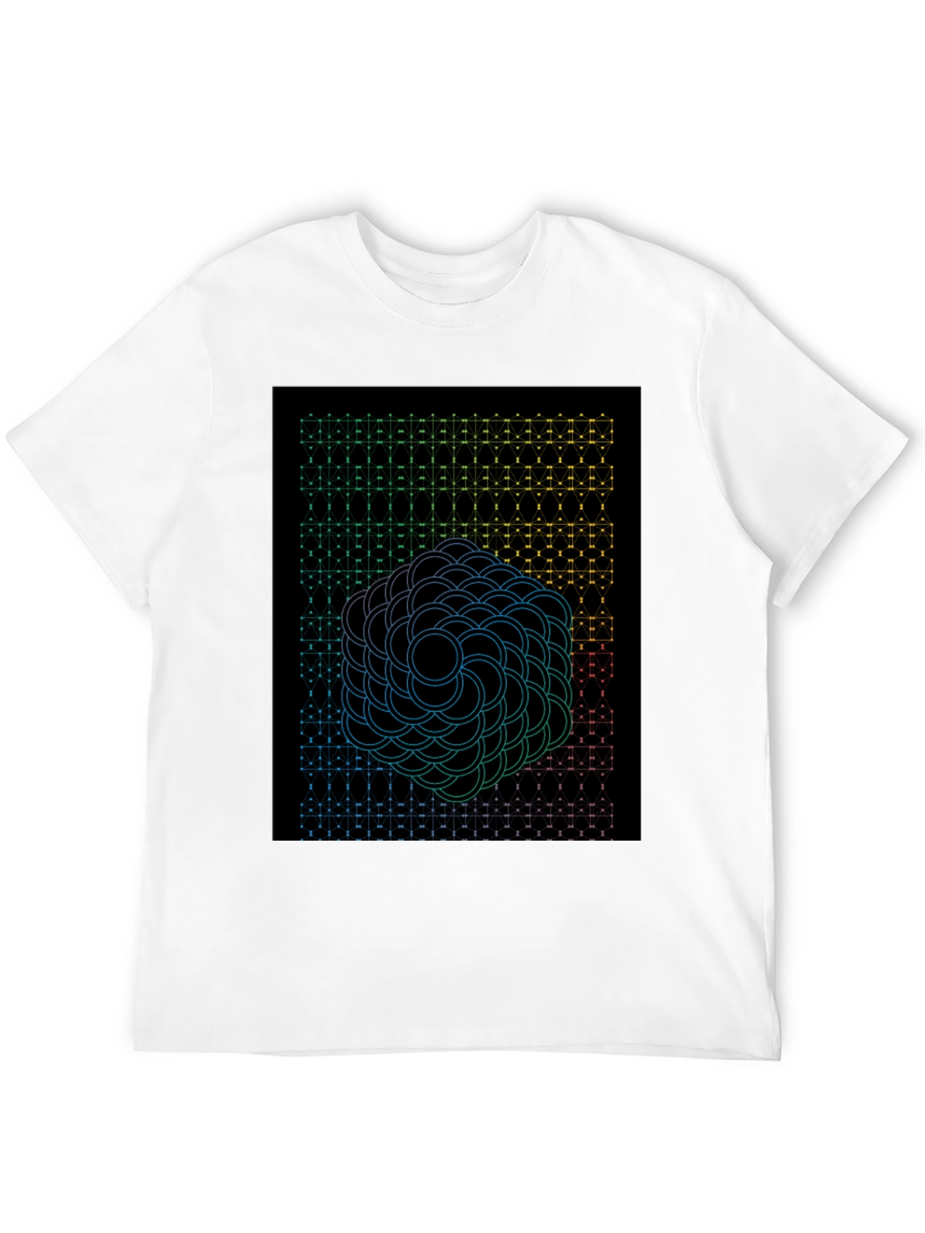 Geometric Circle T-Shirt - Black