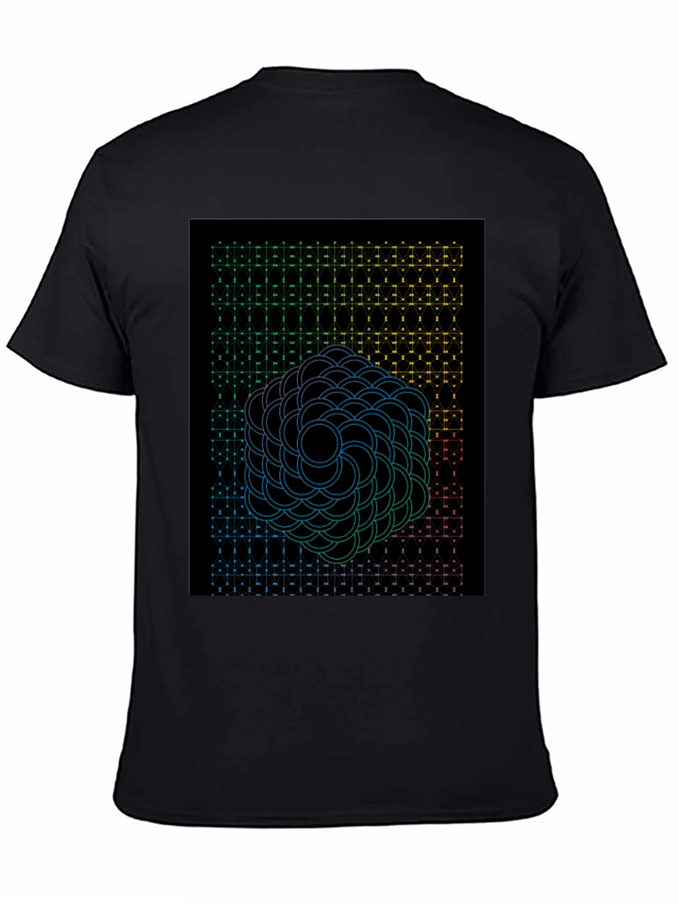 Geometric Circle T-Shirt - Black