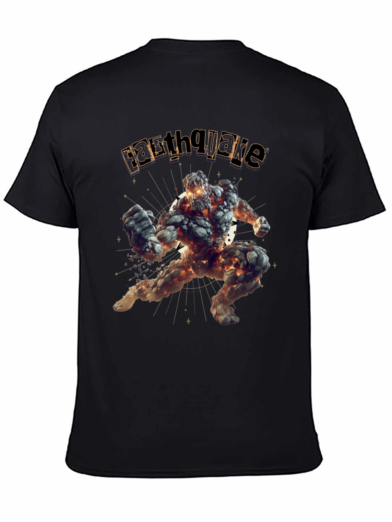 Earthquake Graphic Black T-Shirt