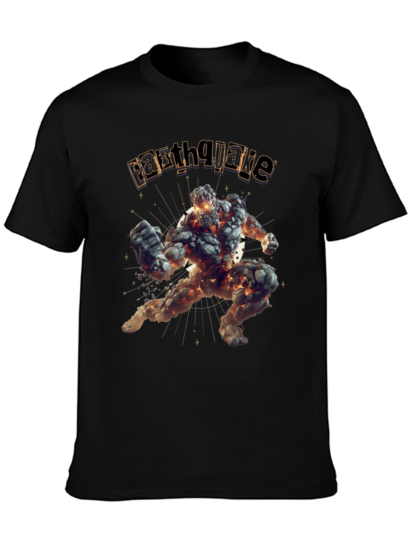 Earthquake Graphic Black T-Shirt