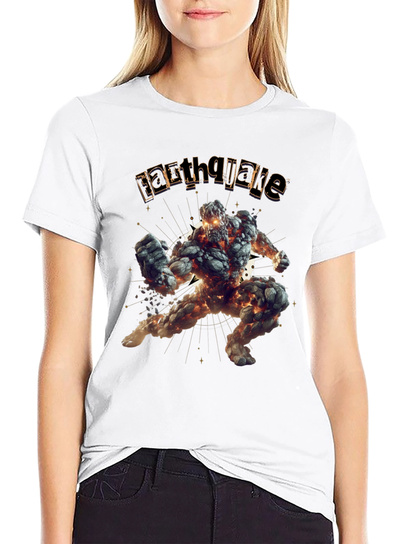 Earthquake Graphic Black T-Shirt