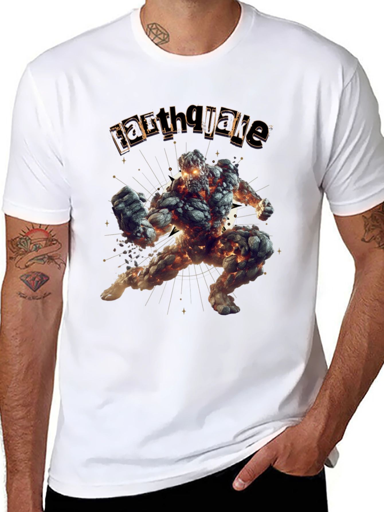 Earthquake Graphic Black T-Shirt