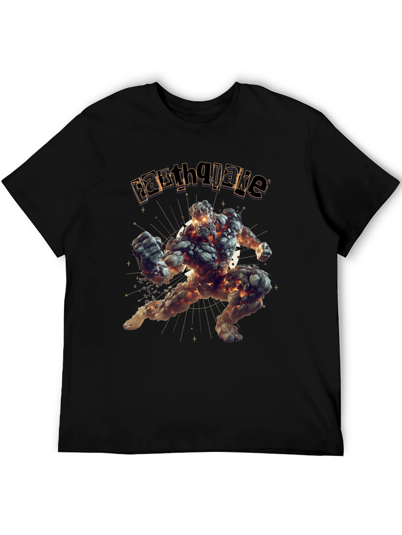 Earthquake Graphic Black T-Shirt