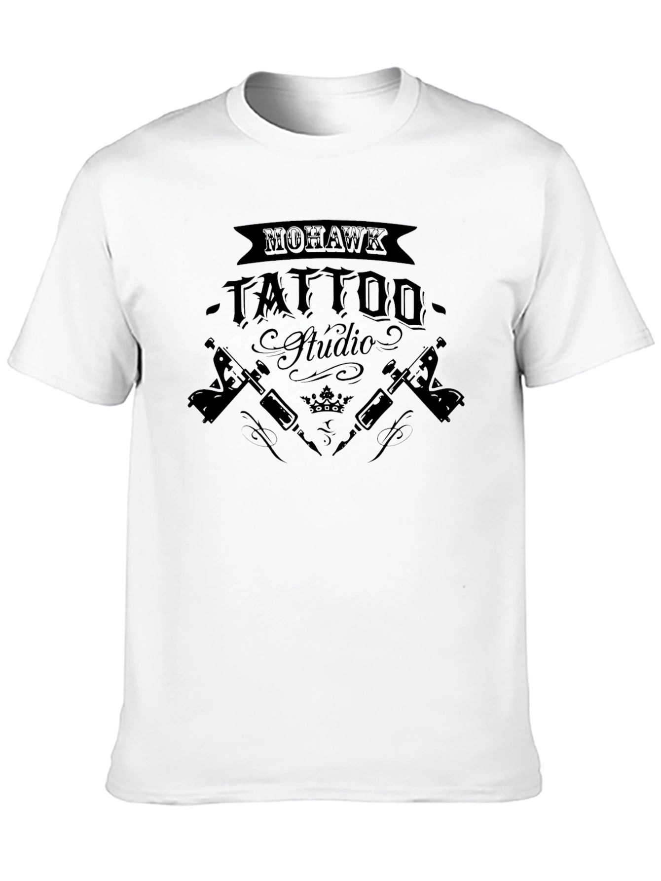 Mohawk Tattoo Studio Black Graphic T-Shirt