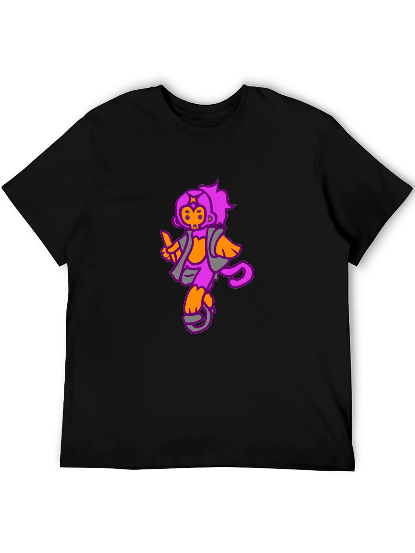 Funky Monkey Graphic Tee - Black Cotton Casual T-Shirt