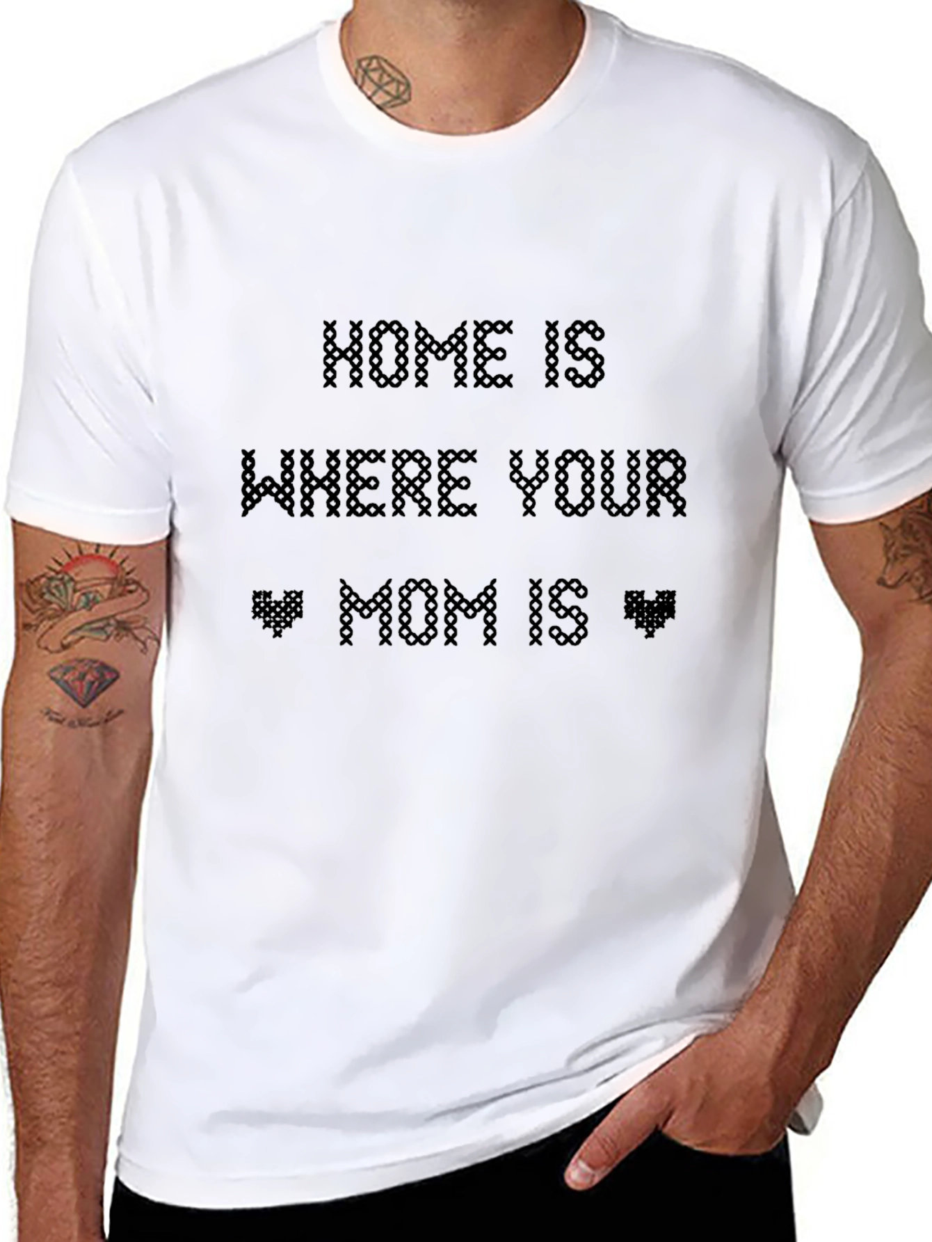 Home Is Where Your Mom Is Black T-Shirt