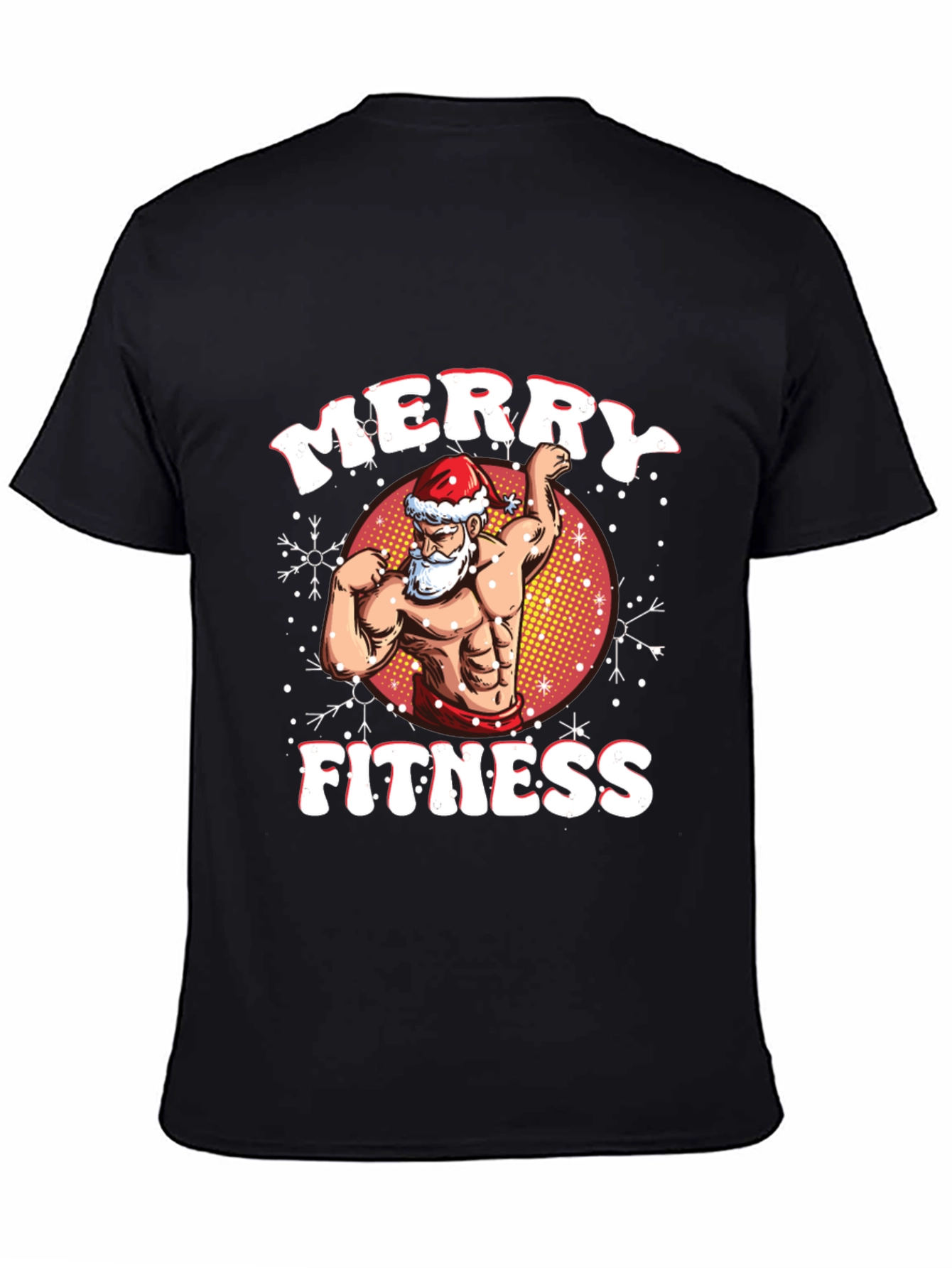 Merry Fitness Santa T-Shirt - Holiday Gym Wear