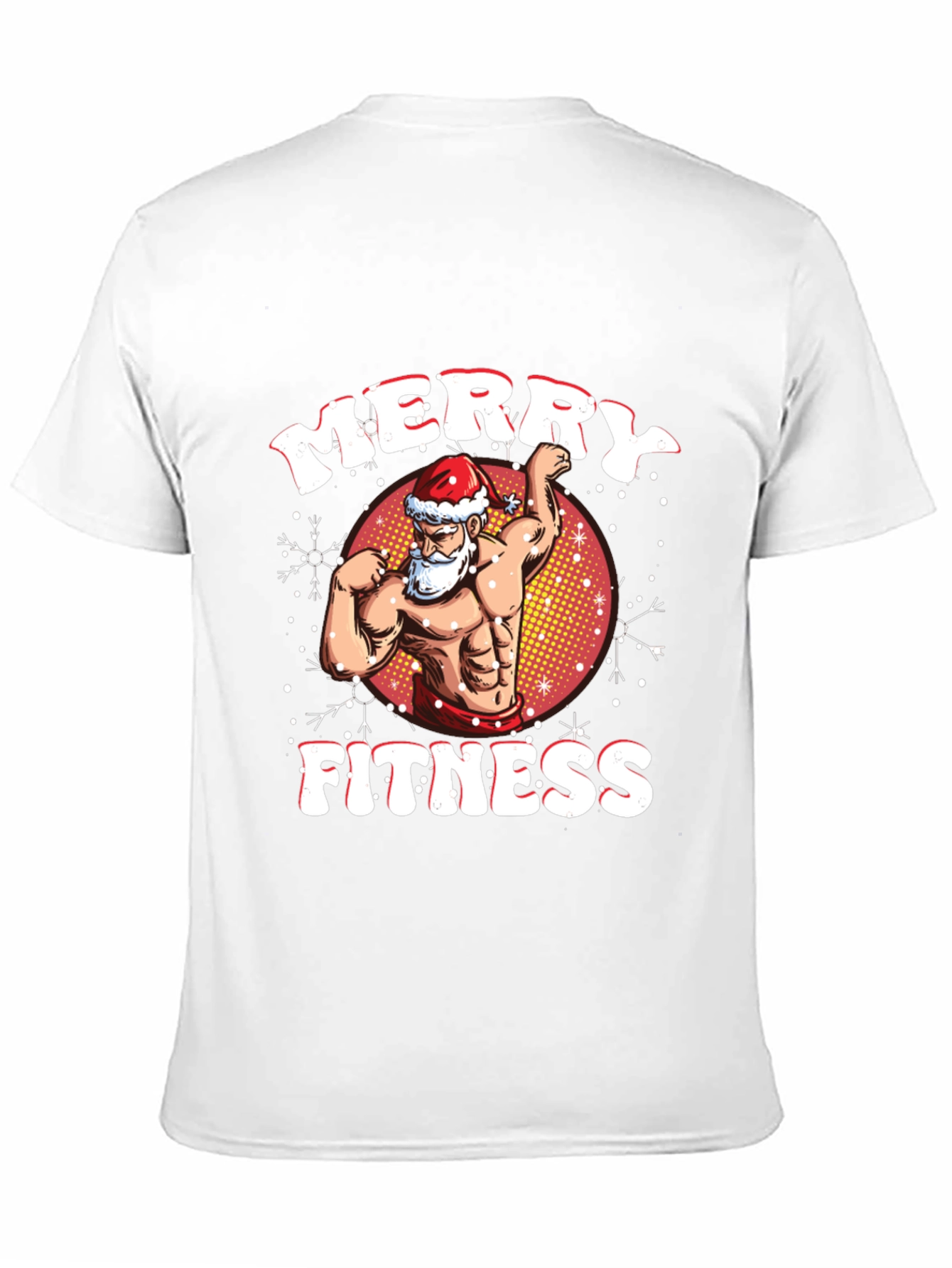 Merry Fitness Santa T-Shirt - Holiday Gym Wear