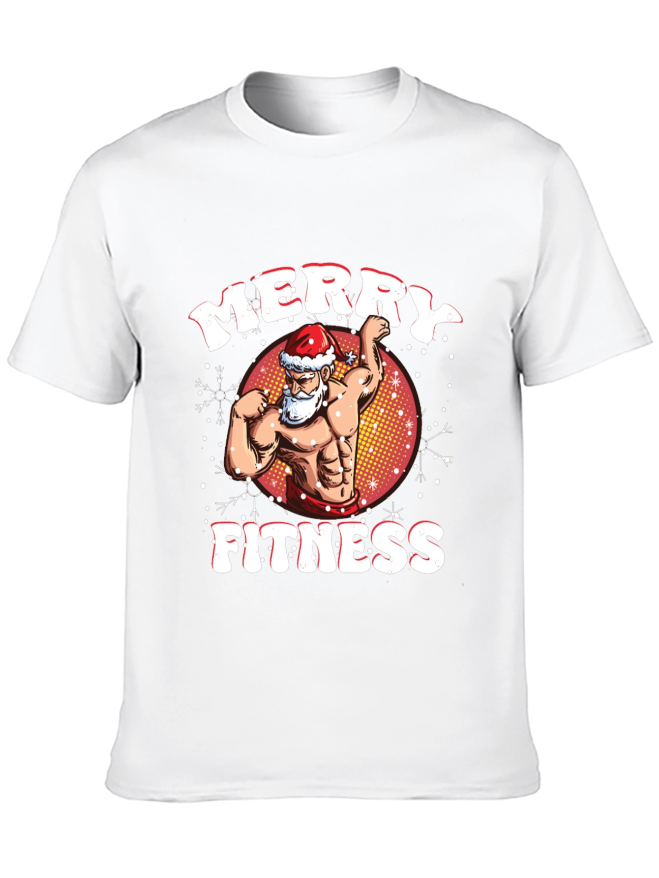 Merry Fitness Santa T-Shirt - Holiday Gym Wear