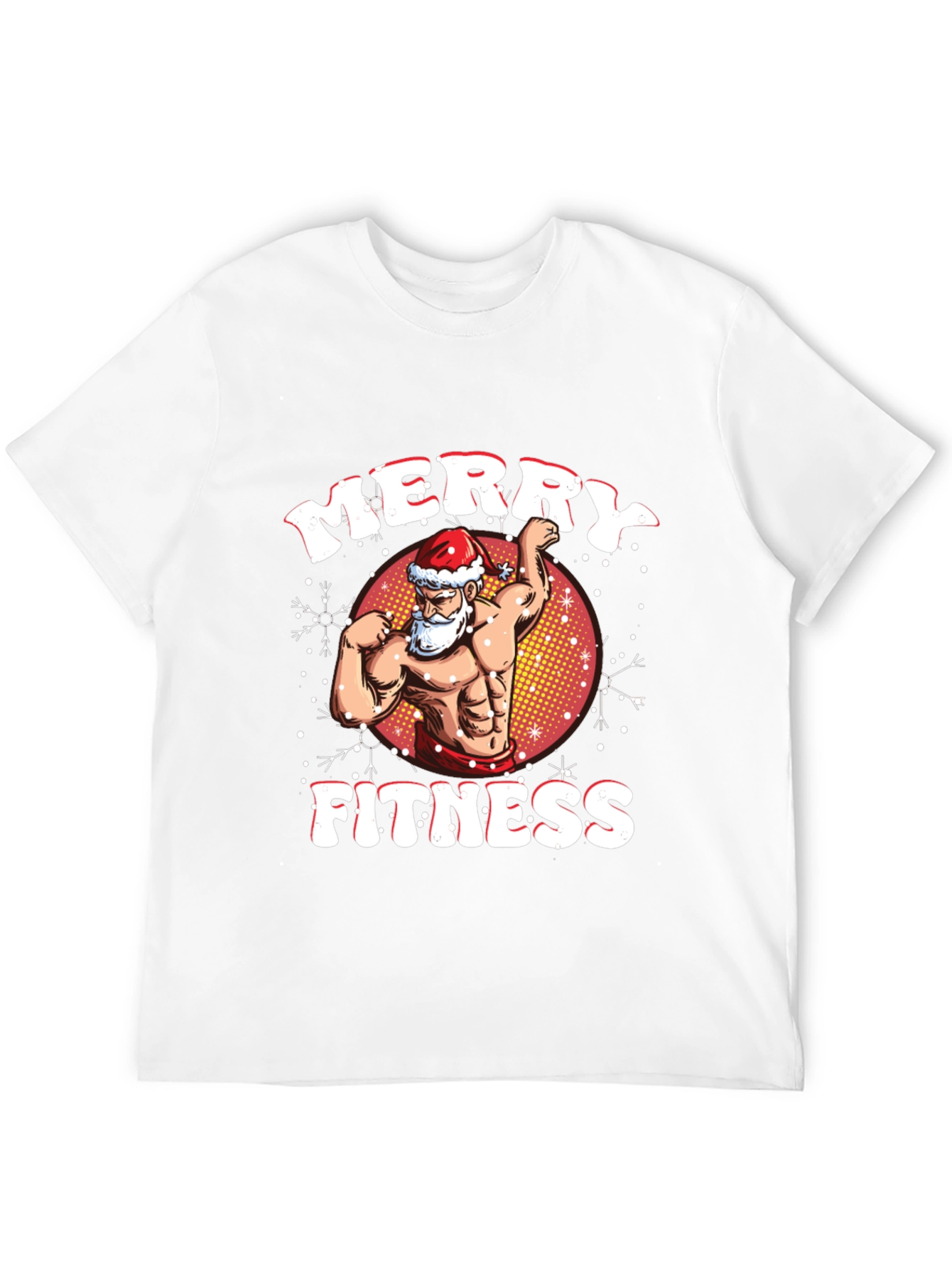 Merry Fitness Santa T-Shirt - Holiday Gym Wear