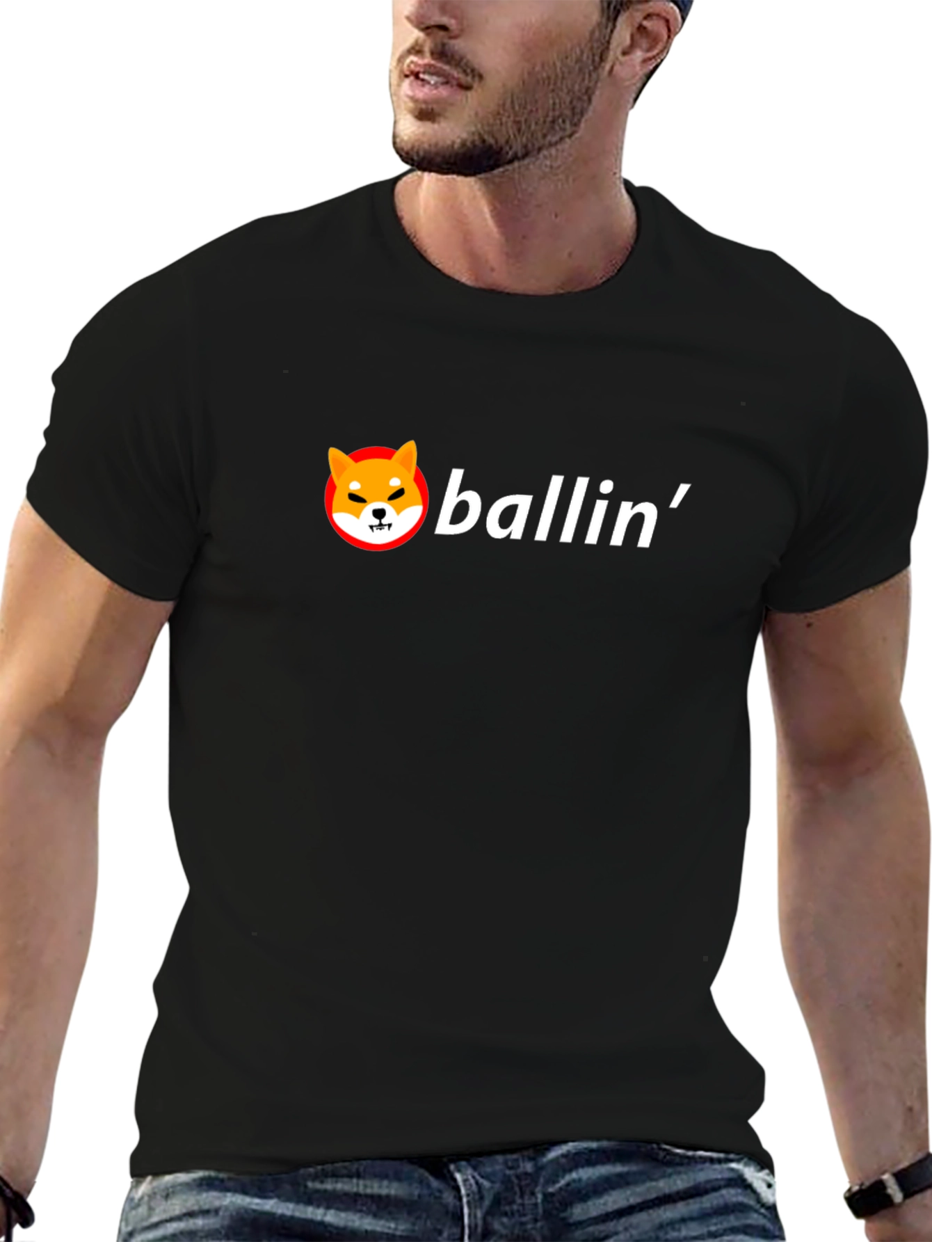 Ballin Shiba Inu T-Shirt - Crypto Meme Tee