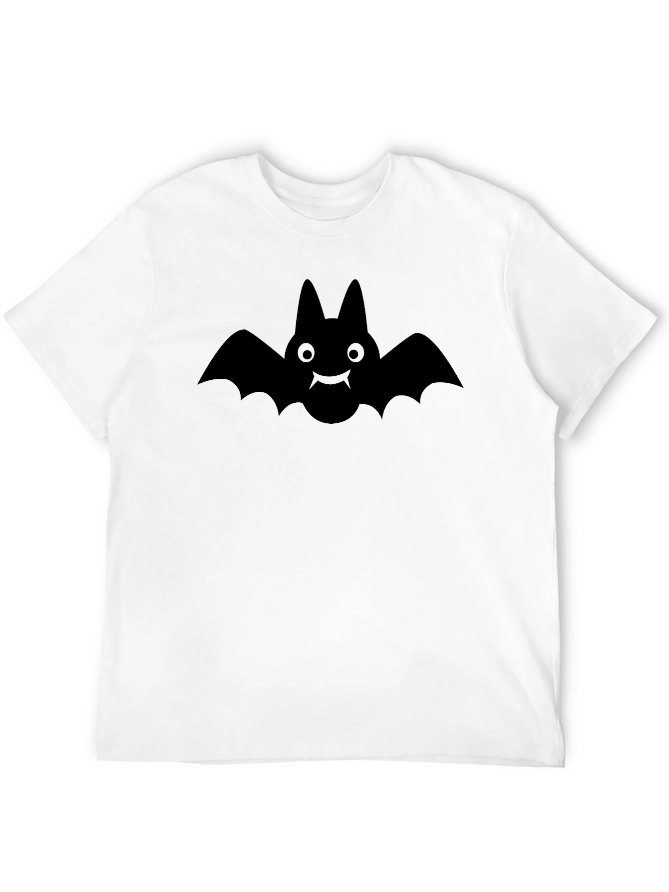 Bat Graphic Print Mens Black T-Shirt