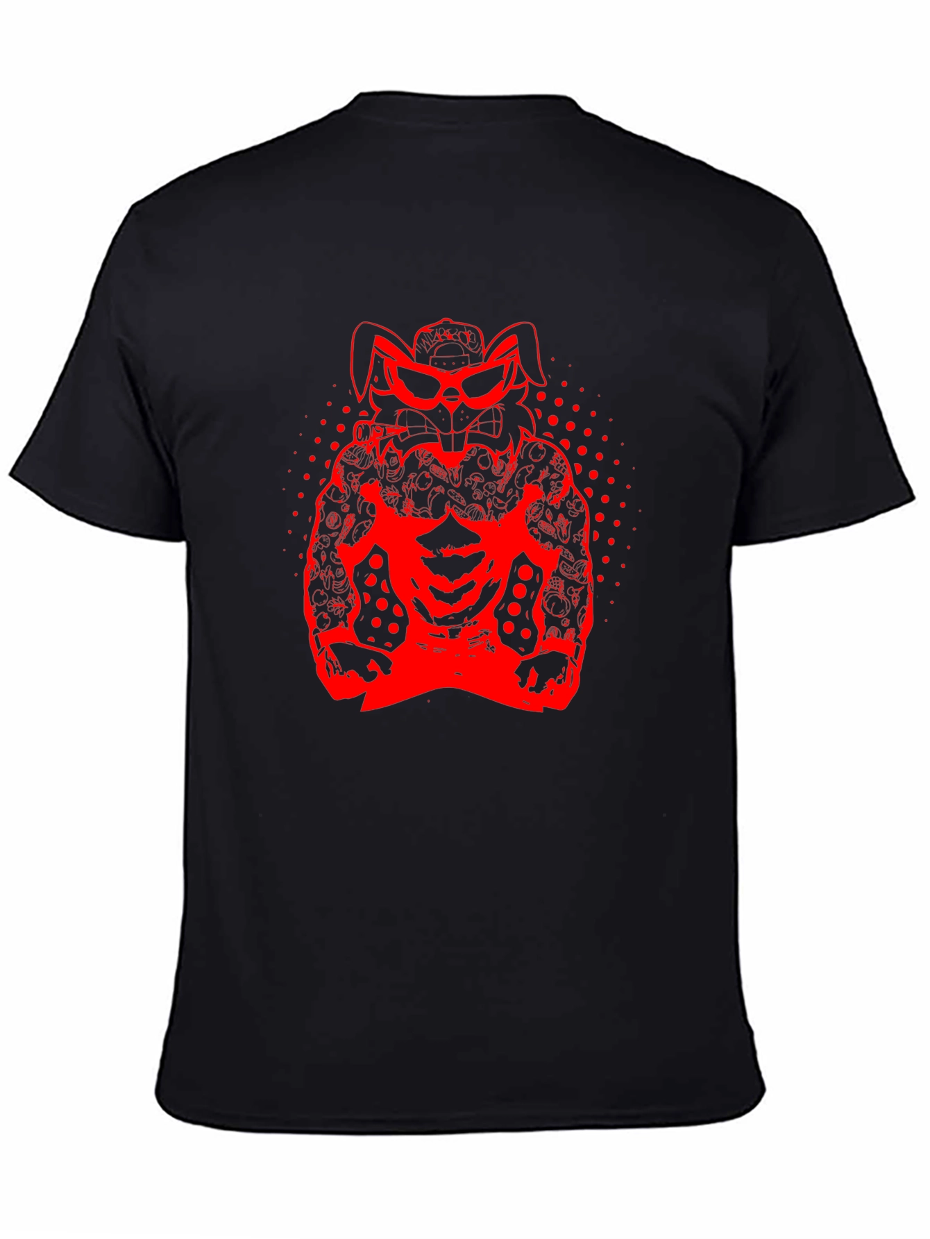Cool Rabbit Graphic Black T-Shirt