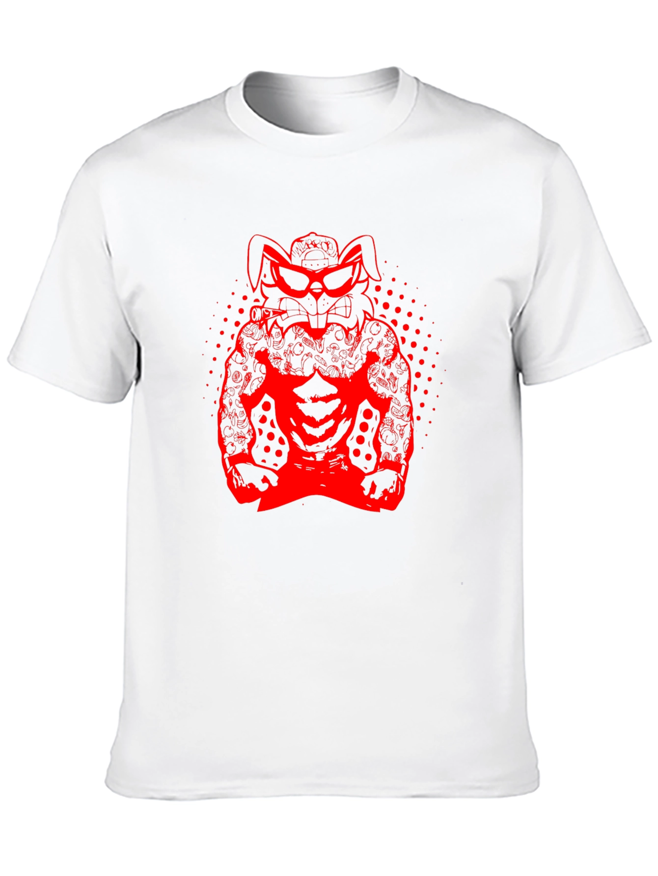 Cool Rabbit Graphic Black T-Shirt