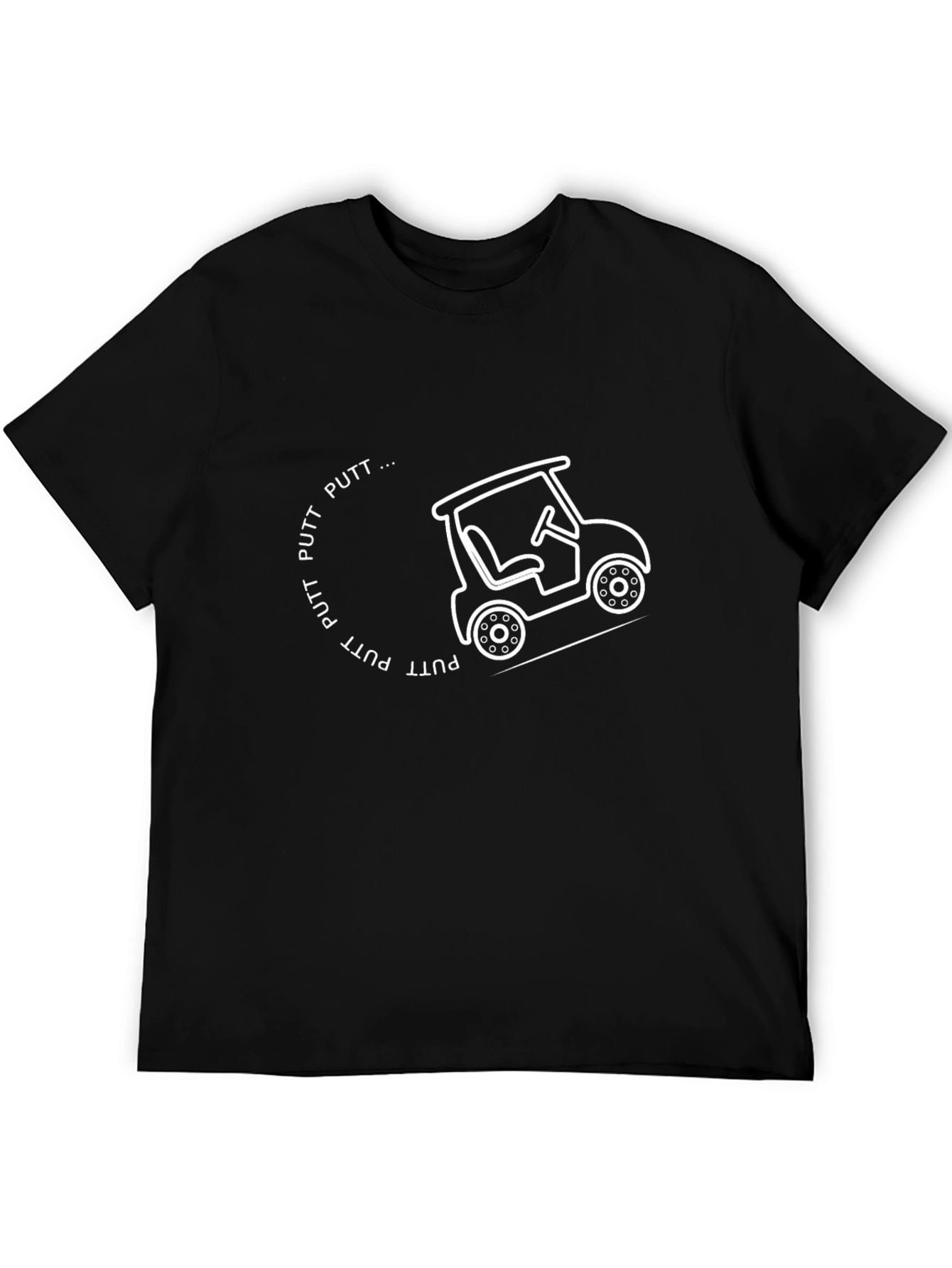 Putt Putt Golf Cart T-Shirt - Black Graphic Tee