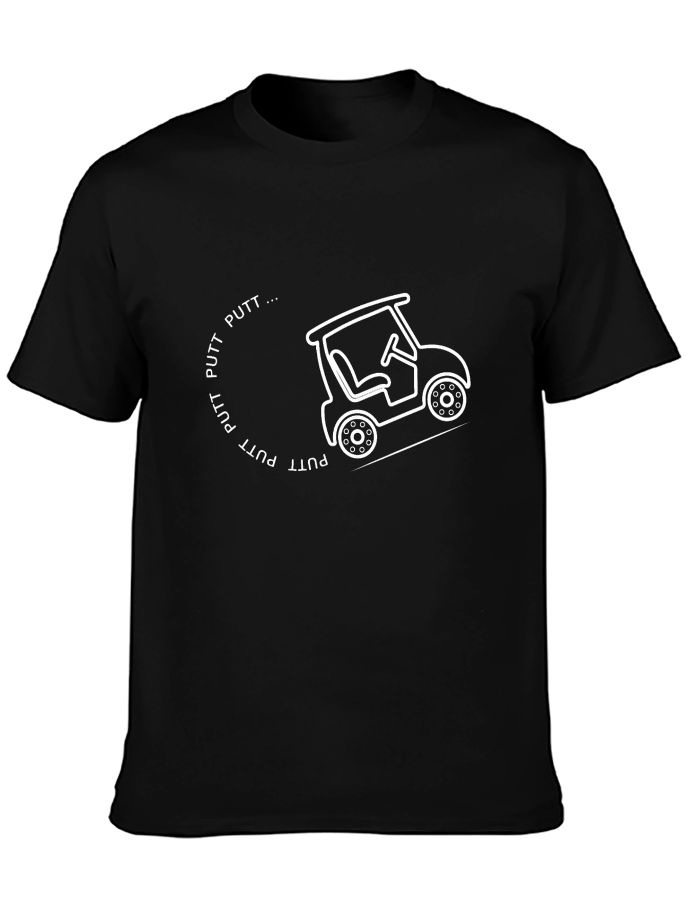 Putt Putt Golf Cart T-Shirt - Black Graphic Tee