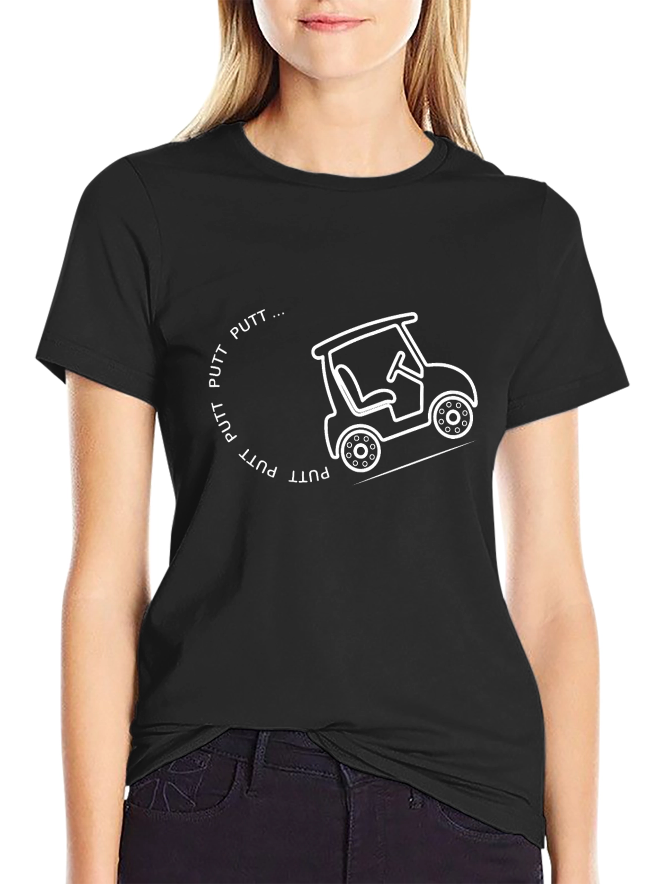Putt Putt Golf Cart T-Shirt - Black Graphic Tee