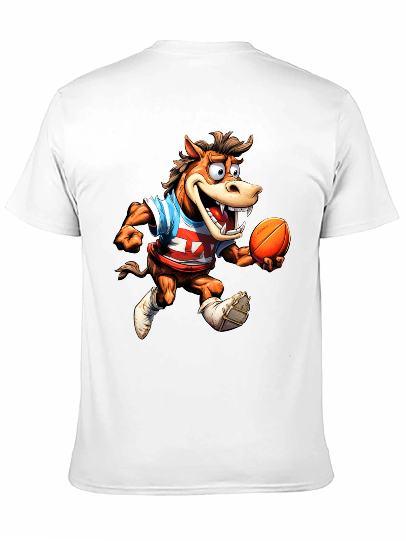Cartoon Horse Football Tee
