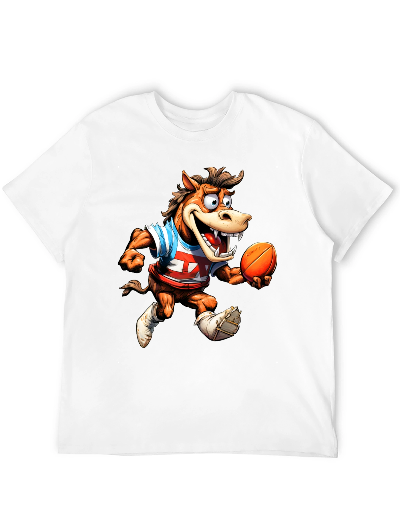 Cartoon Horse Football Tee
