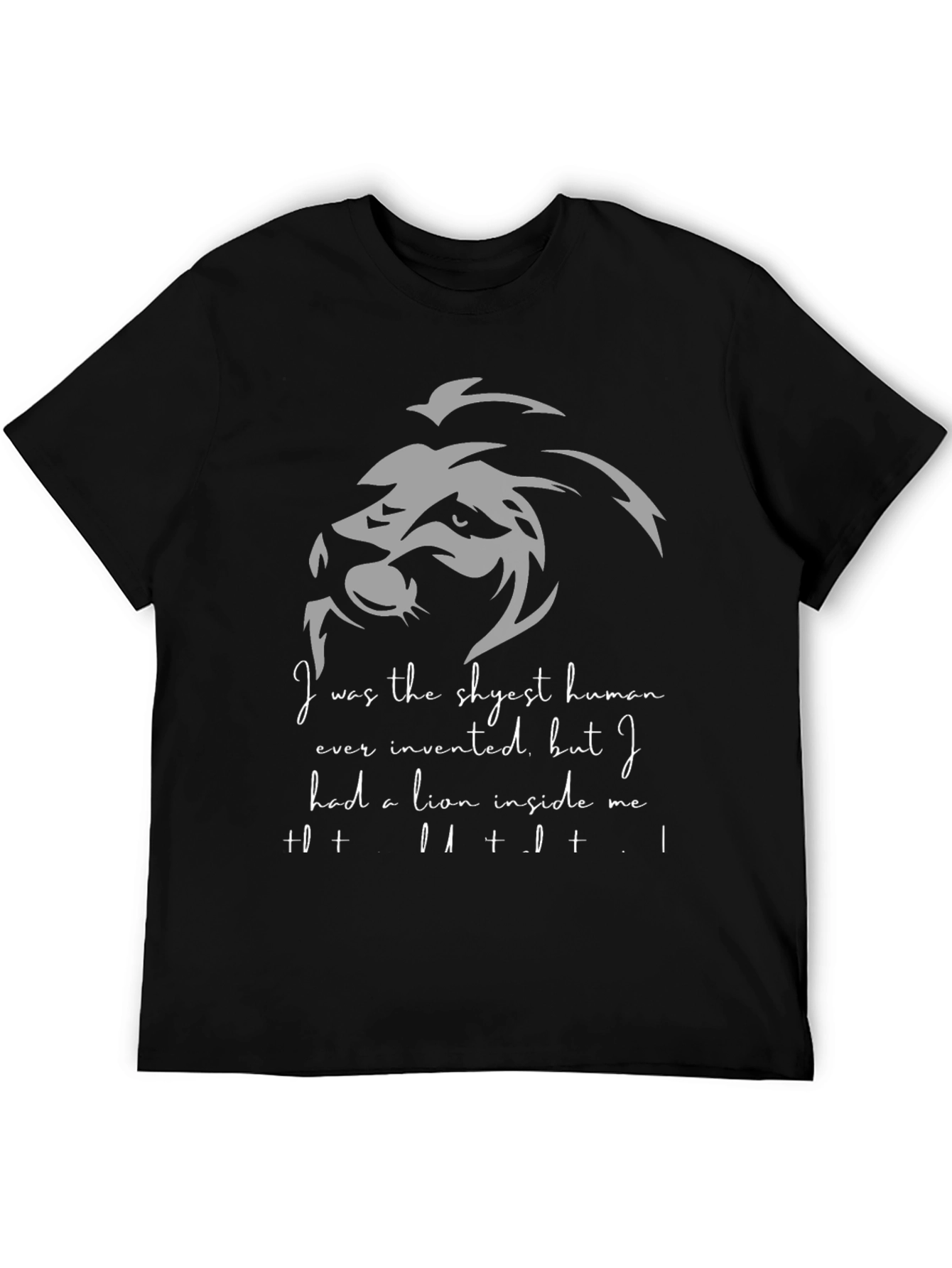 Lion Inside Me Graphic Tee - Black Cotton T-Shirt