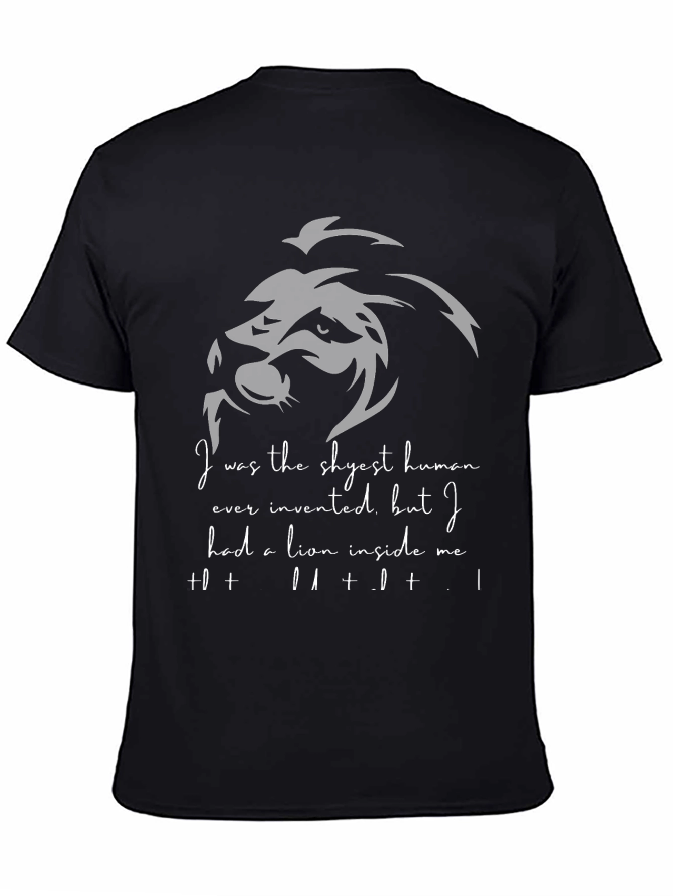 Lion Inside Me Graphic Tee - Black Cotton T-Shirt