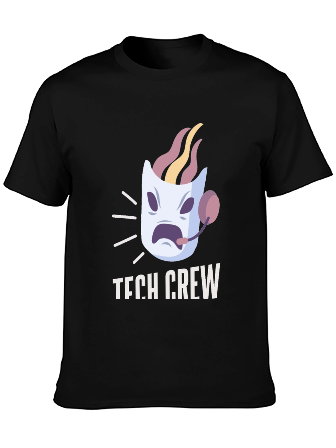 Tech Crew T-Shirt - Fun Cartoon Support Design